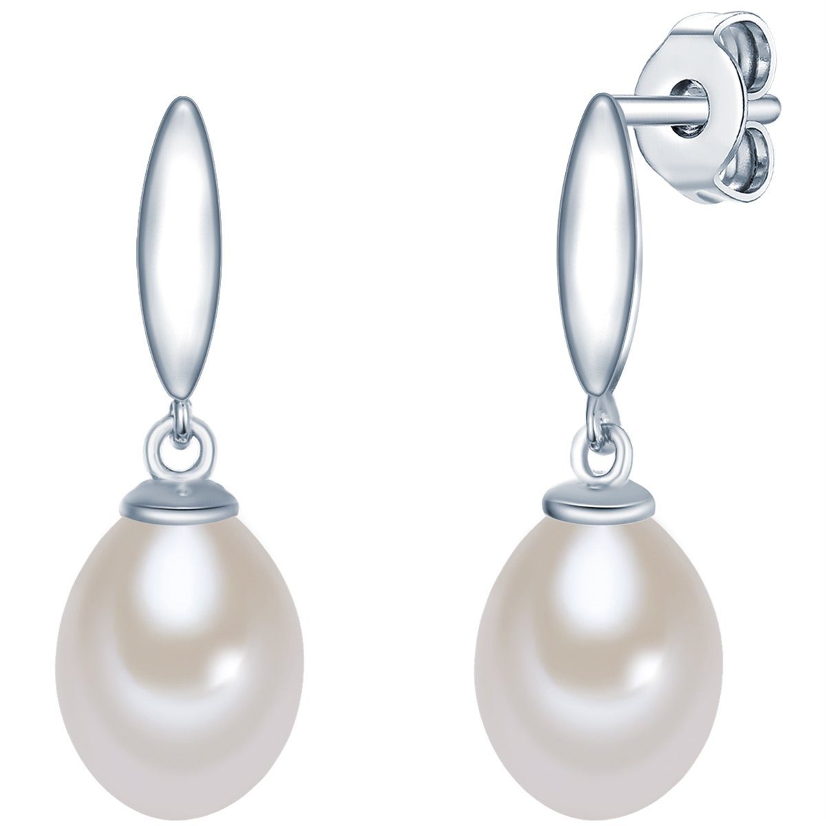 Valero Pearls Paar Ohrstecker silber, aus Süßwasser-Zuchtperlen | Ohrstecker