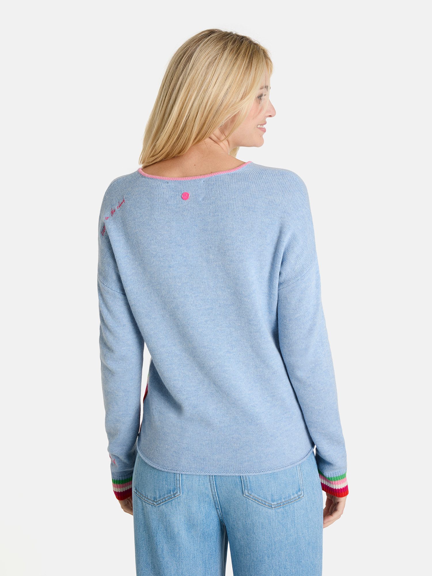 Lieblingsstück Strickpullover MaraL mit V-Ausschnitt, gestickte Details günstig online kaufen