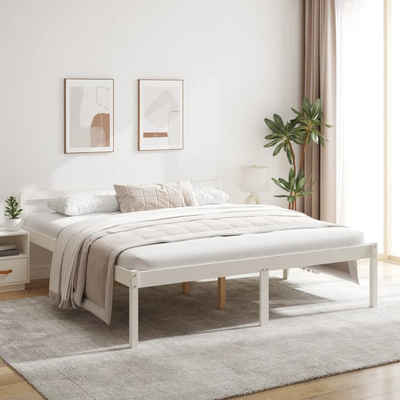 vidaXL Bett Seniorenbett Weiß 180x200 cm Massivholz Kiefer