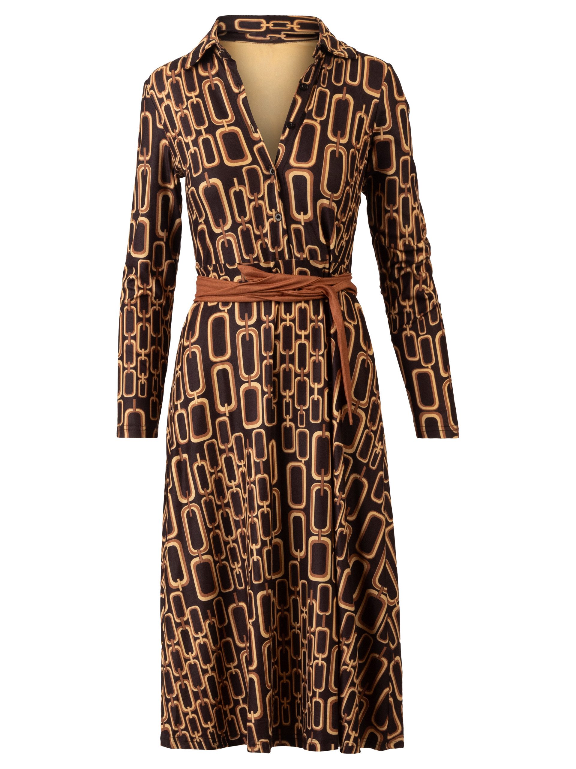Kraimod Midikleid mit dekorativem Taillenband
