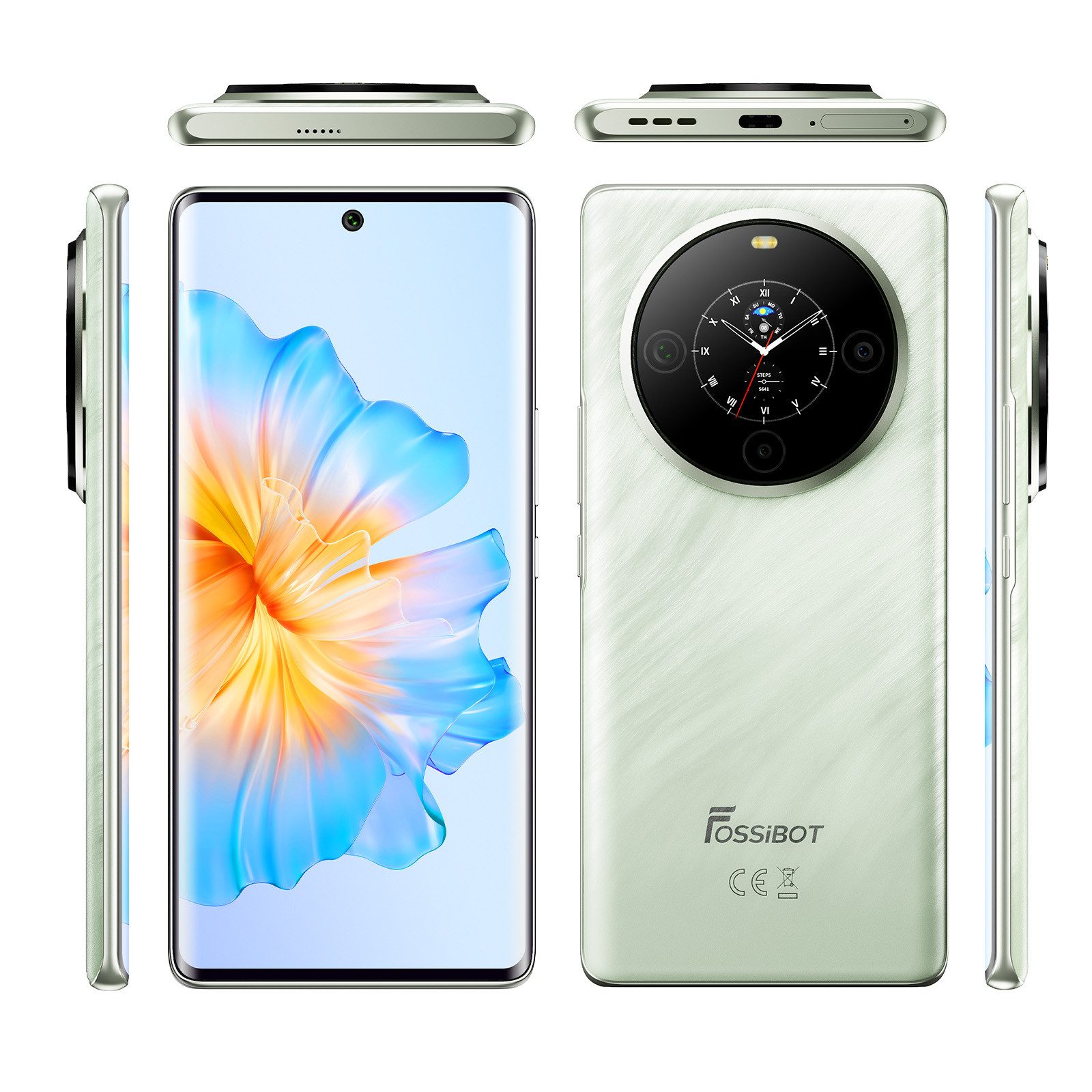 Fossibot S3 Pro Outdoor-Handy, AMOLED, Rückdisplay, 6GB RAM+128GB ROM Smartphone (6,67 Zoll, 128 GB Speicherplatz, 64 MP Kamera, 5000 mAh, 394 PPI, TF-Karte bis 1 TB, Android 14)