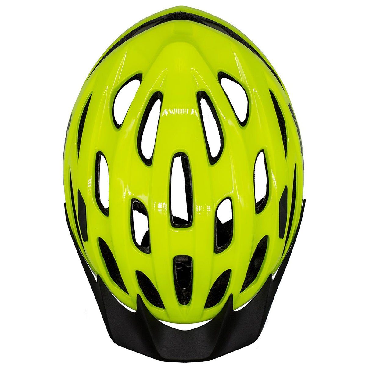 Airtracks Fahrradhelm Fahrradhelm Star S/M (53-58cm), L/XL (58-63cm), K-60 für Herren und Damen - EPS-Körper + IN MOULD / Neon Weiß Schwarz