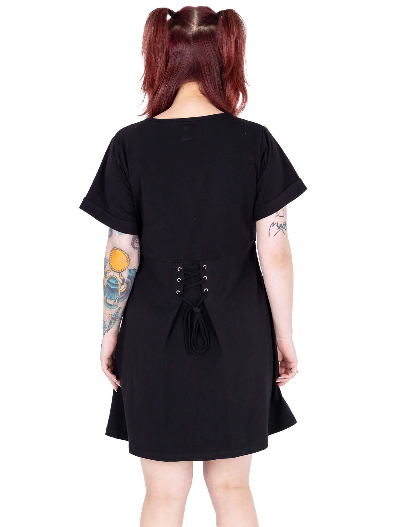 Vixxsin Minikleid Undying Skater Kleid Schnürung Gothic Goth