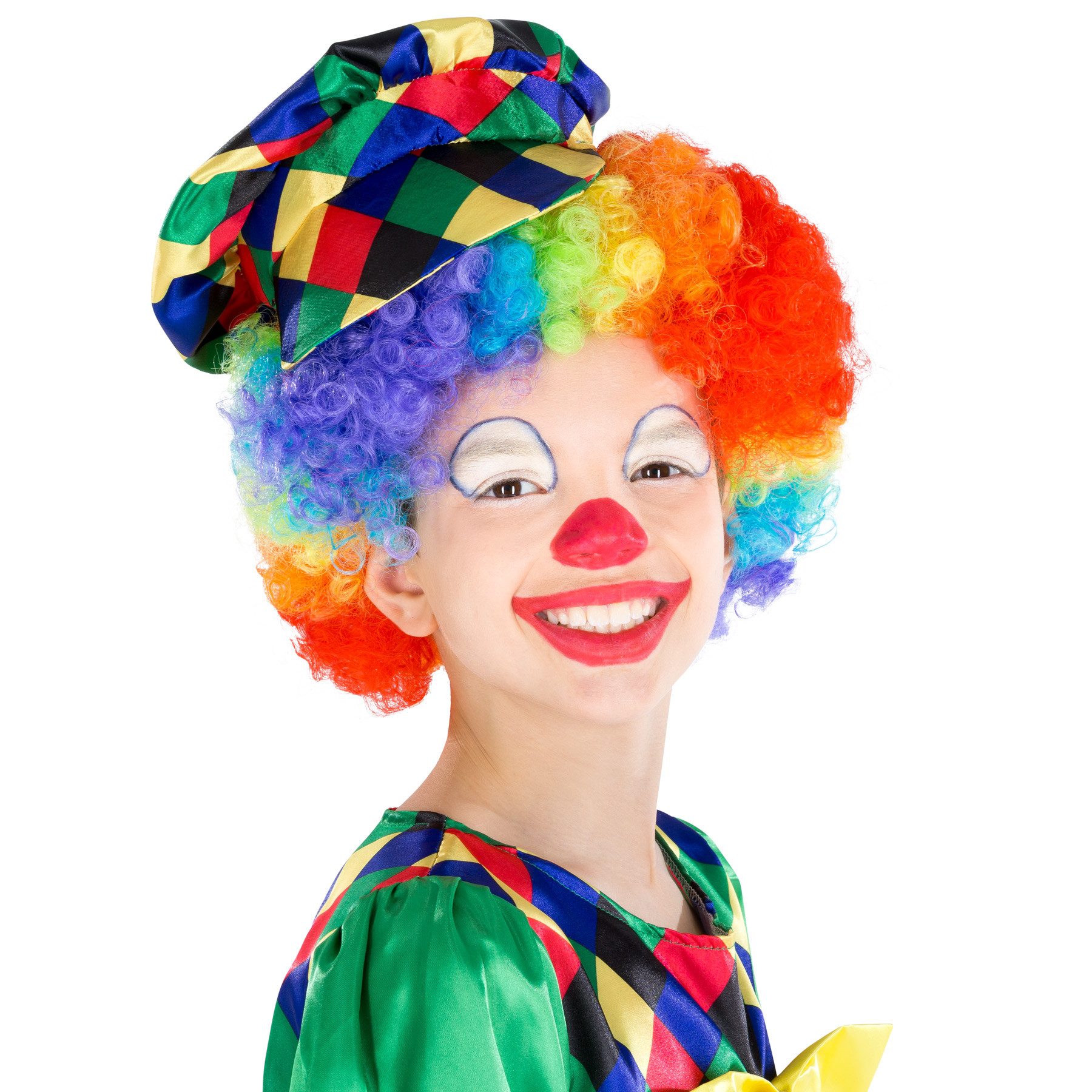 dressforfun Clown-Kostüm Spaßvogel, auch Komiker, Gr. 104 (3-4 Jahre), Freche Schildkappe, in grün, Satin-Glanz-Hose mit Gummizug, Klettverschluss am Nacken