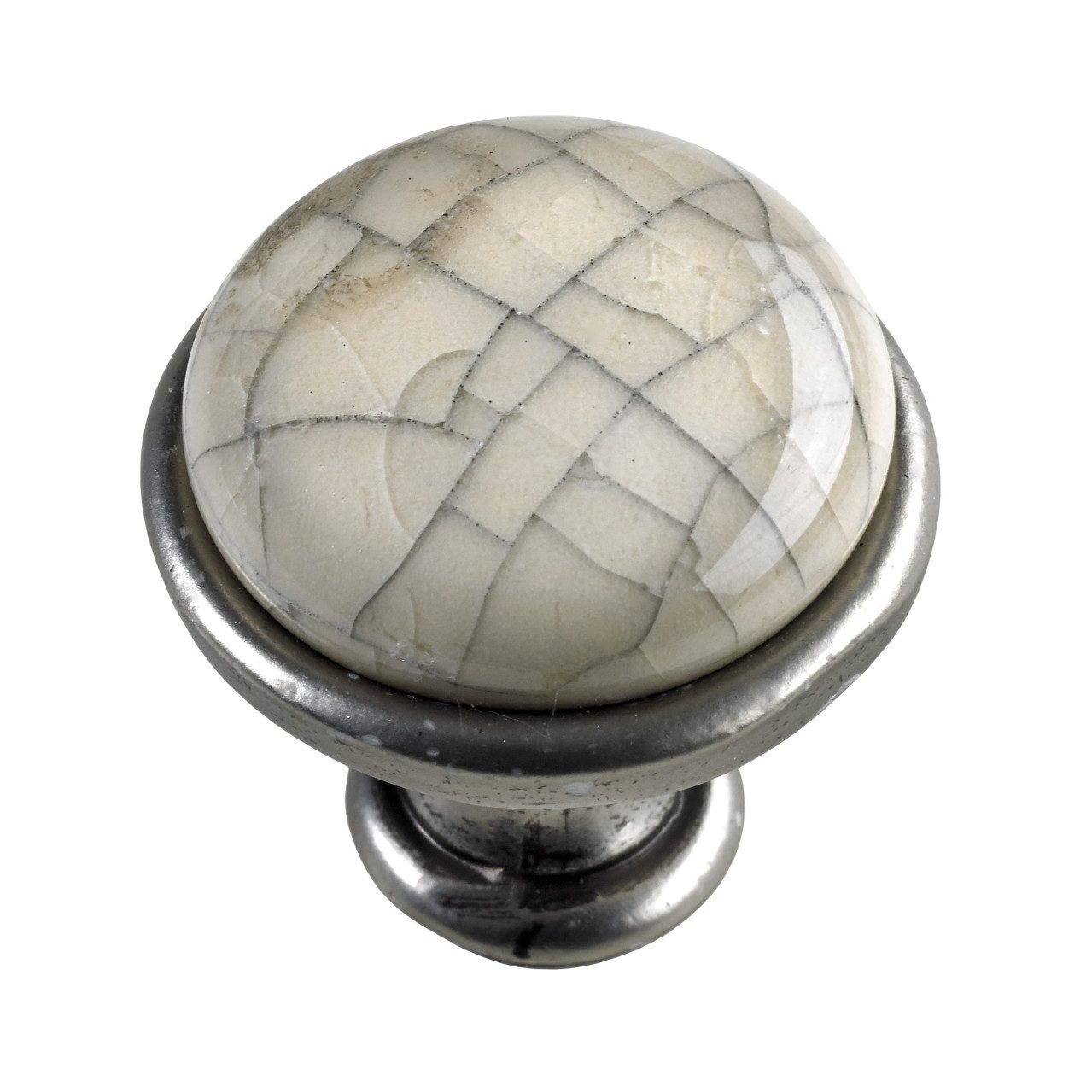 Möbelgriff Hettich Möbelknopf Zinkdruckguss Keramik weiß Ø