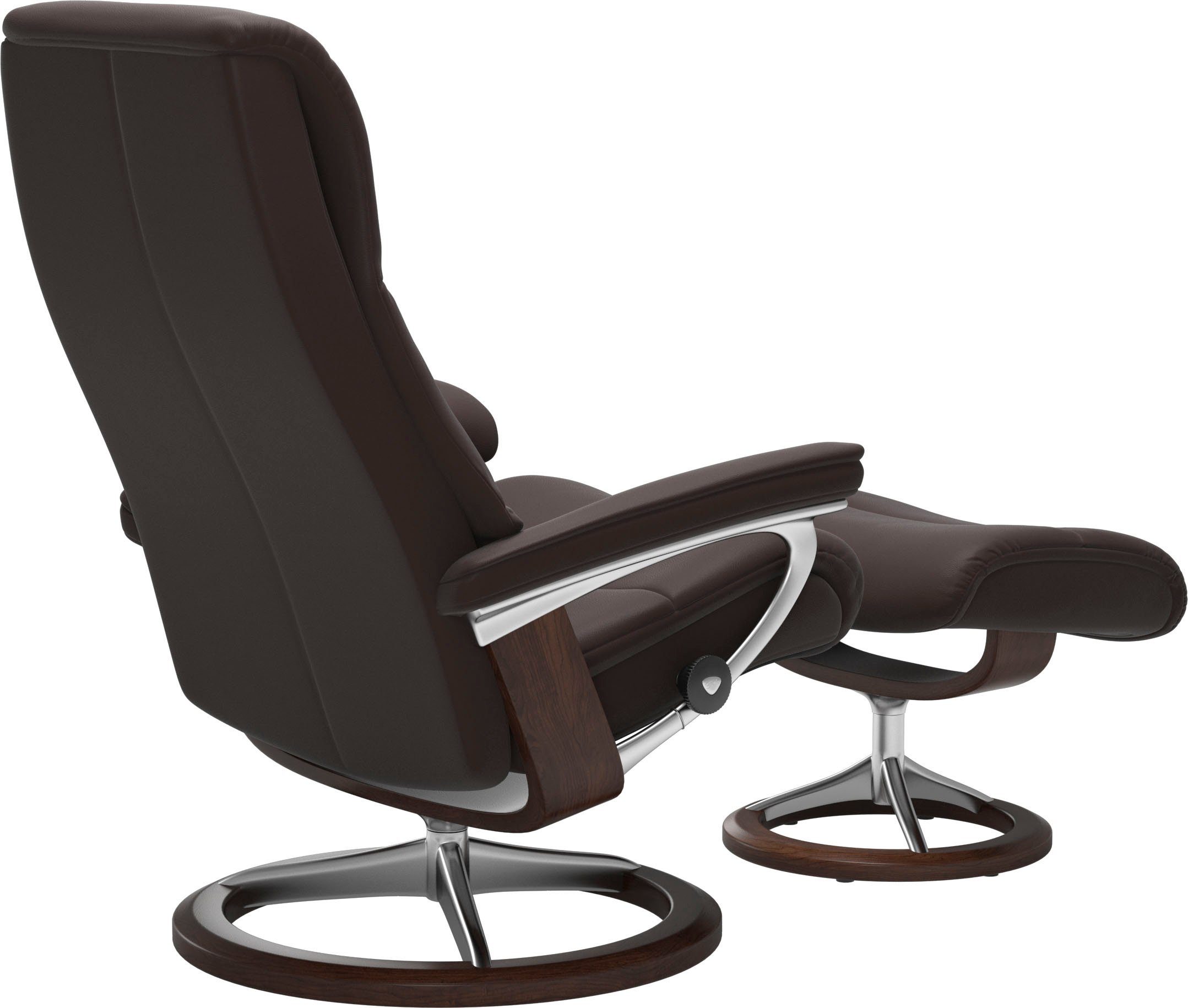 Größe mit Relaxsessel mit Hocker), Braun Stressless® Relaxsessel Signature (Set, Base, View S,Gestell