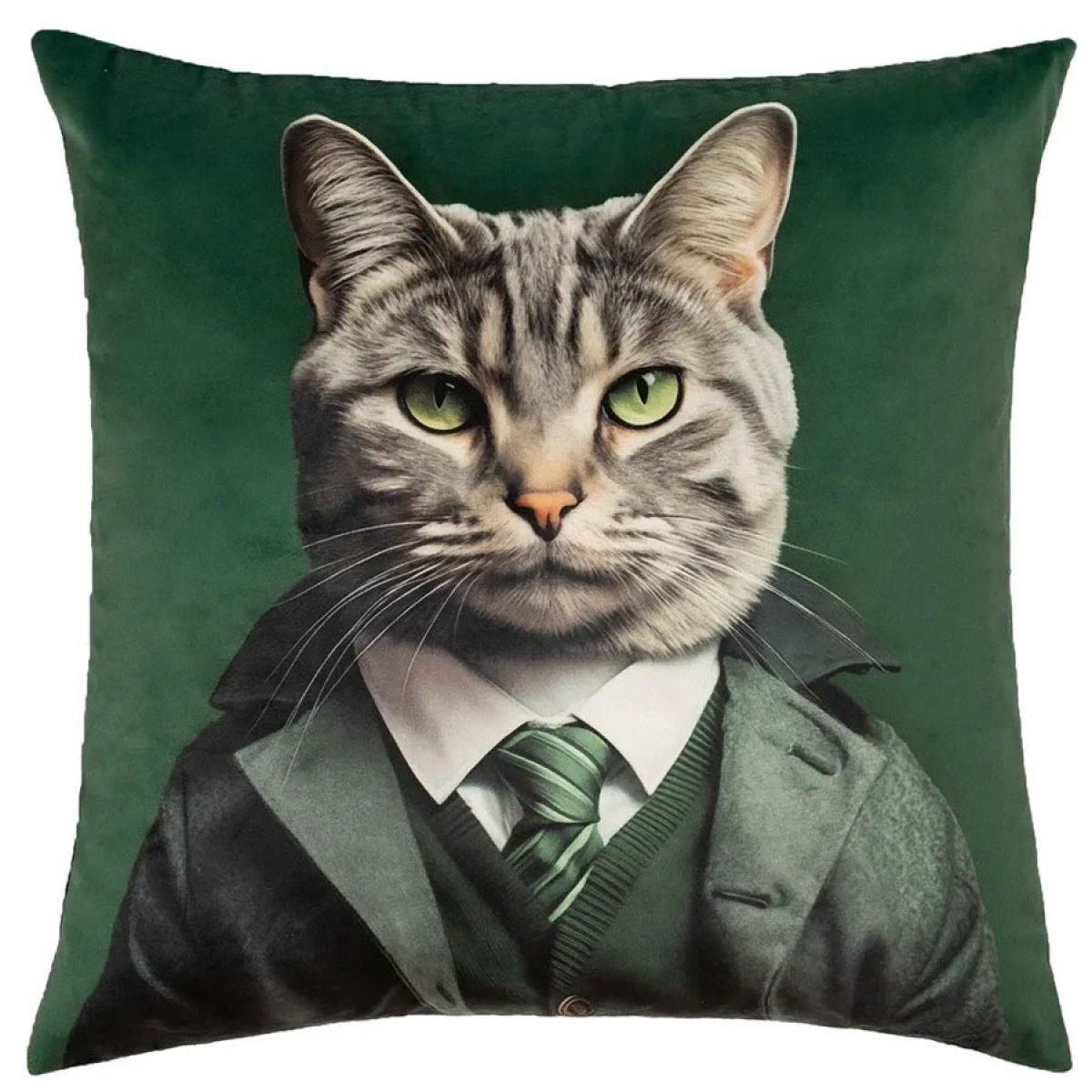 PAD Kissenhülle Kissenhülle Tigrou Katze Grün (45x45cm)