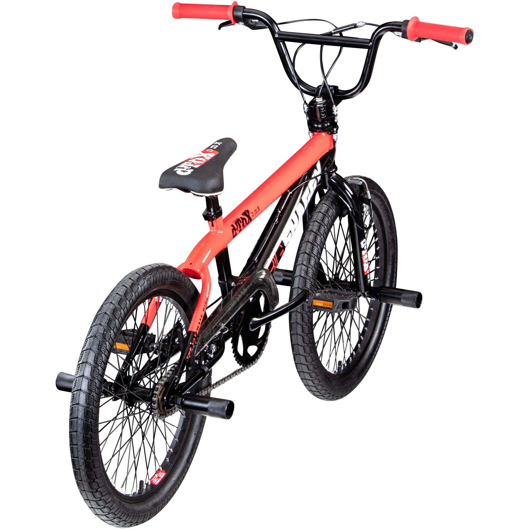 deTOX BMX-Rad Big Shaggy, 1 Gang, ohne Schaltung, BMX 20 Zoll Fahrrad ab  145 cm mit 4 Pegs und 360° Rotor unisex Jugend
