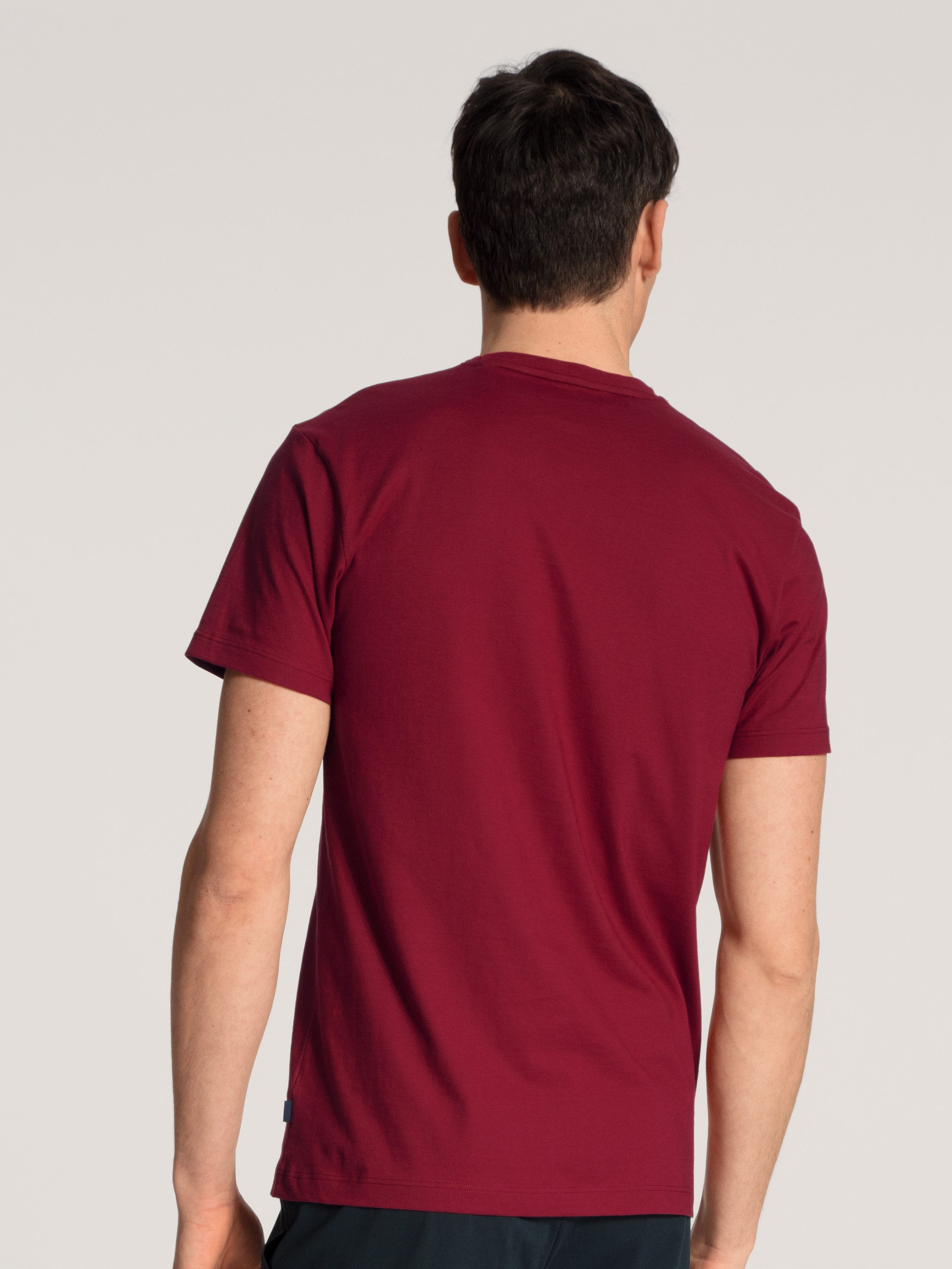 CALIDA Kurzarmshirt Remix Basic Sleep Herren (1-tlg) aus 100% Baumwolle, Rundhalsausschnitt