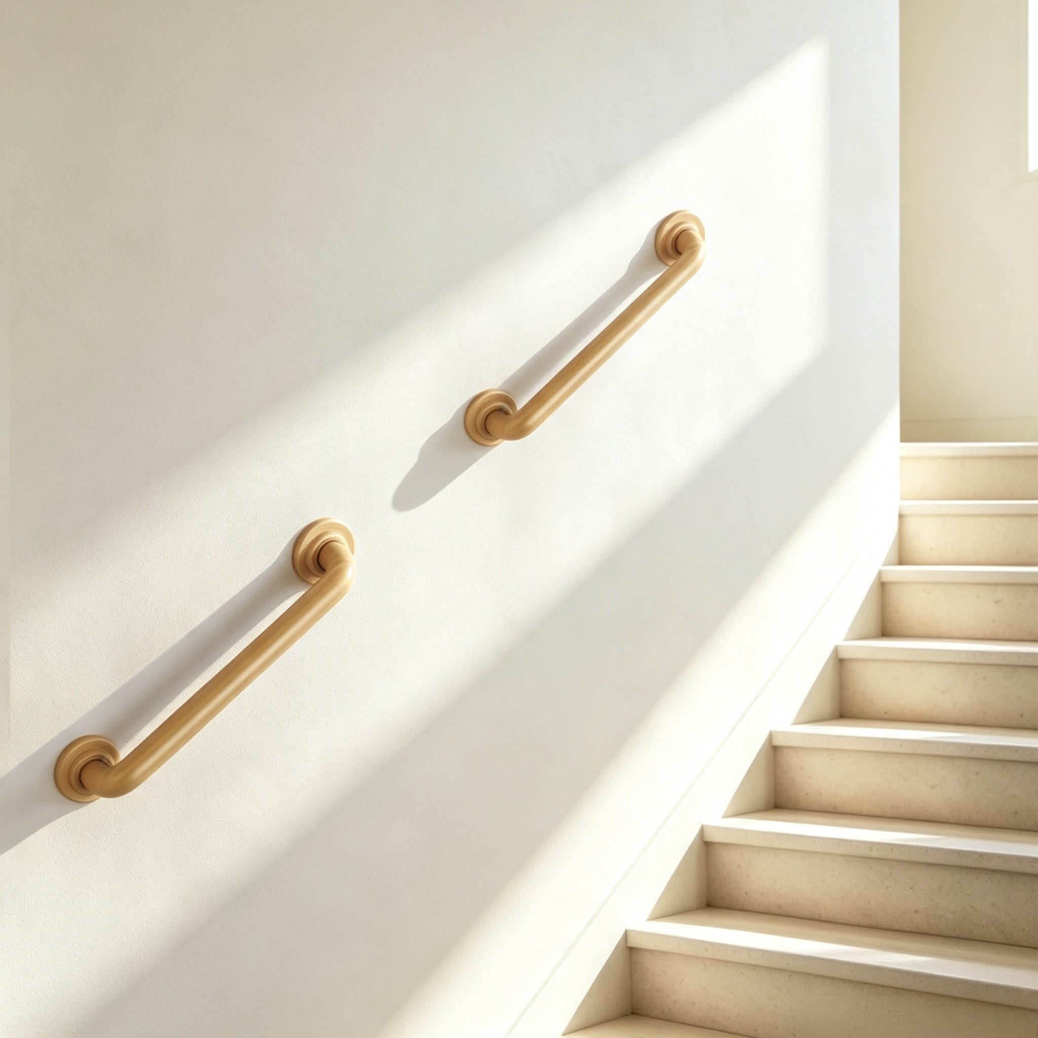 Hopibath Haltegriff Edelstahl Rutschfest Sicherheitsgriffe für Bad Treppe Badewanne Küche, belastbar bis 100 kg, Bohrwandmontage