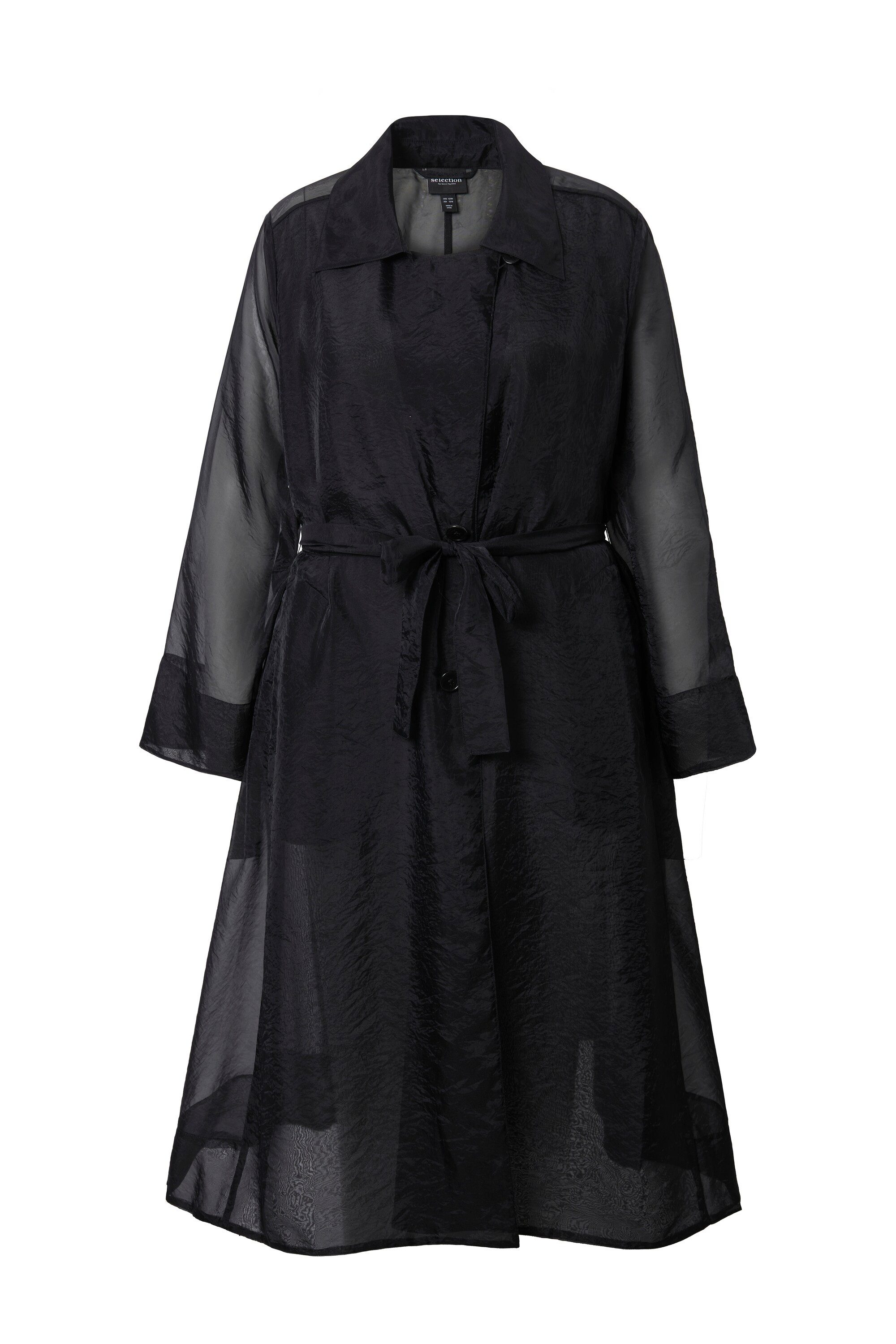 Ulla Popken Sommerjacke Mantel A-Linie Reverskragen günstig online kaufen