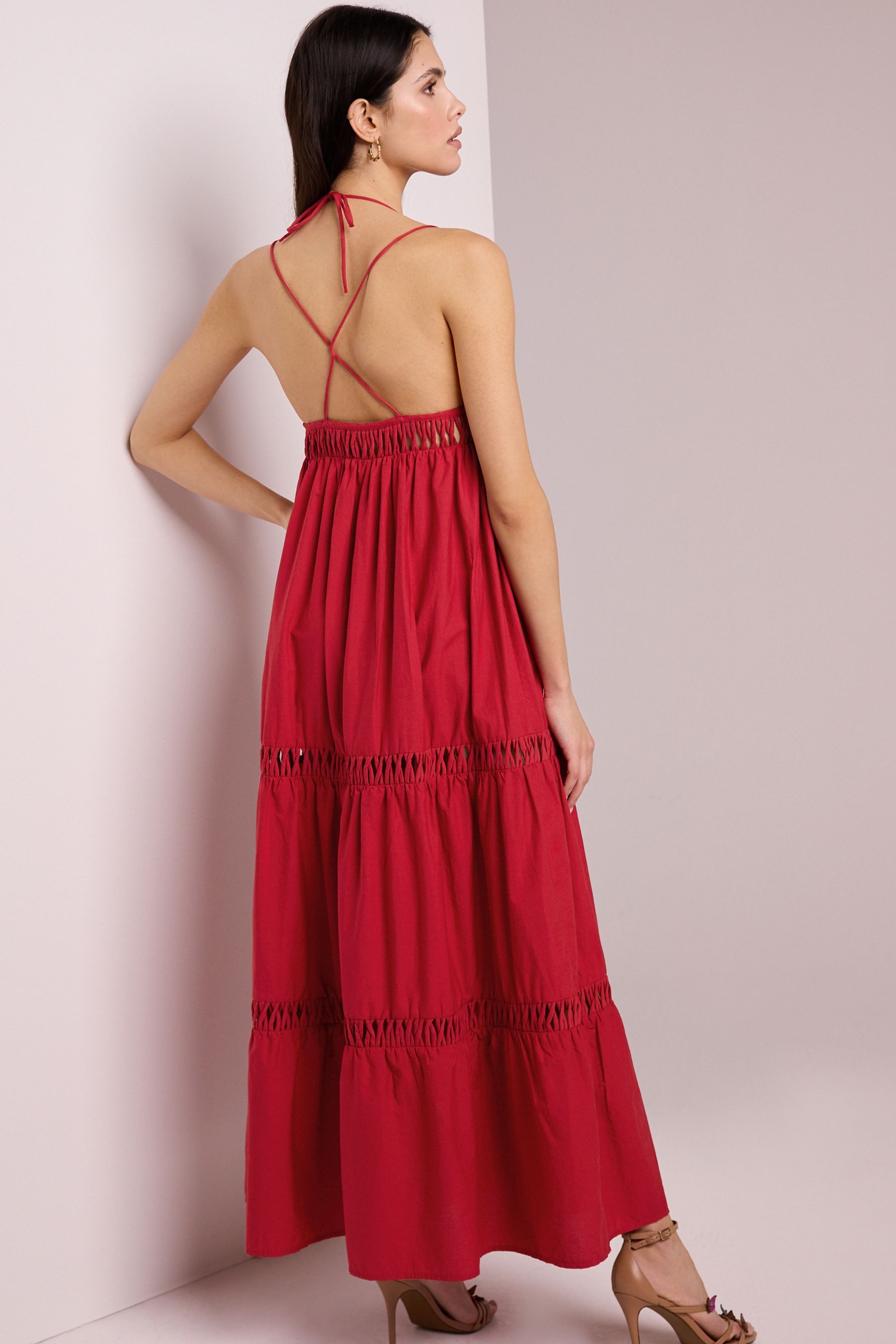Next Sommerkleid Gestuftes Sommerkleid, Petite (1-tlg) günstig online kaufen