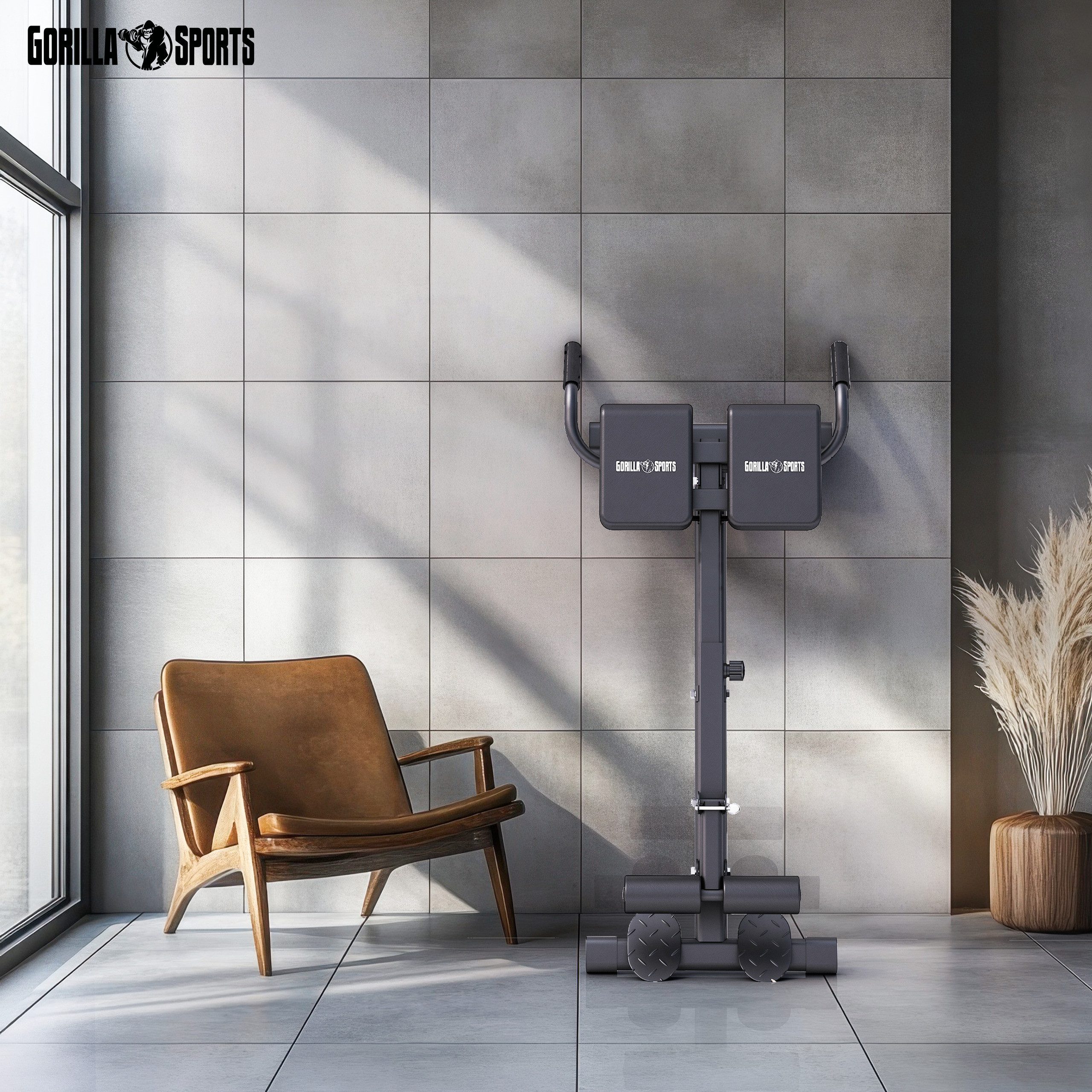 GORILLA SPORTS Rückentrainer Klappbar, Verstellbar - Hyperextension, Rückenstrecker Zuhause, (1-tlg)