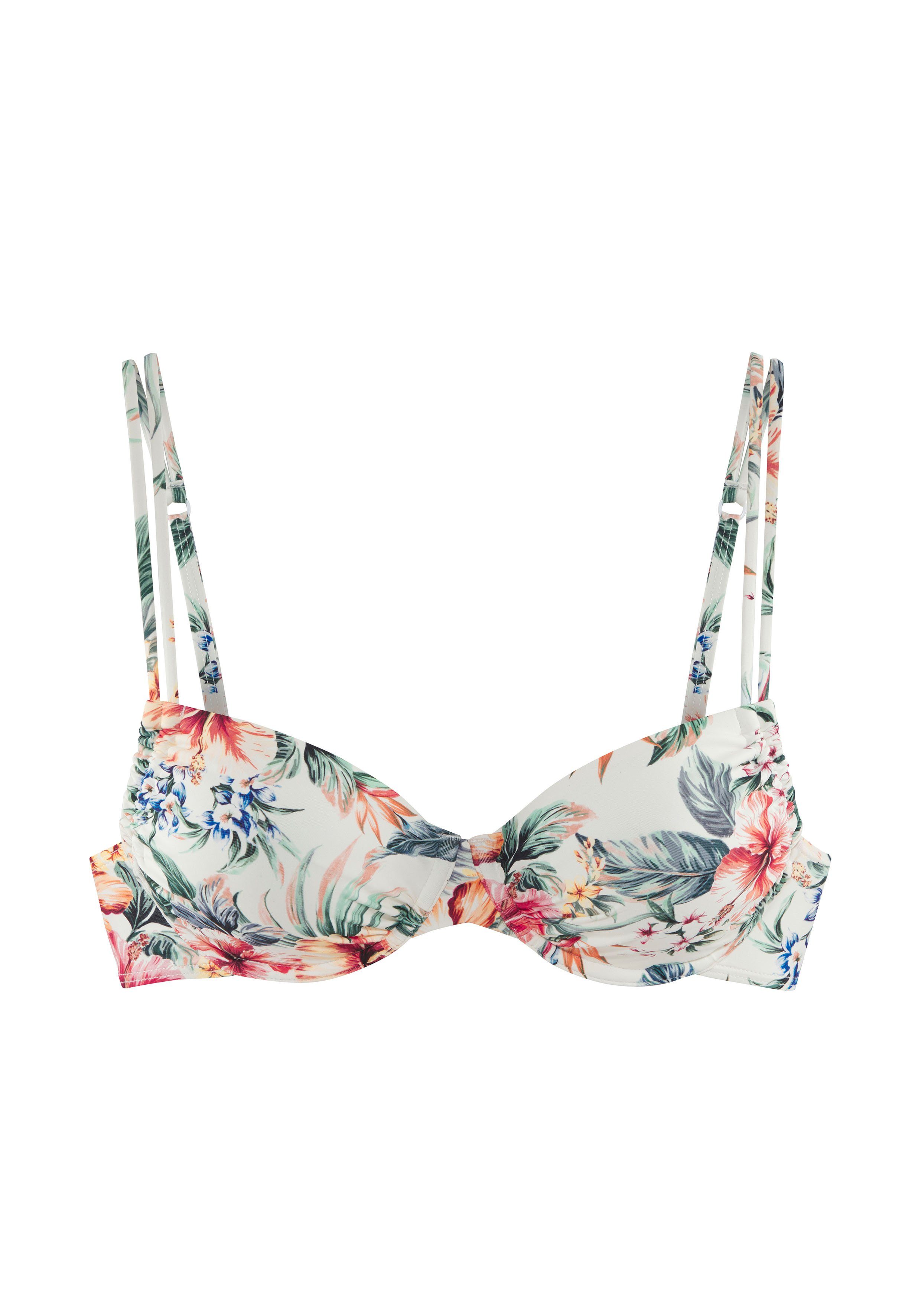 LASCANA Bügel-Bikini-Top Salsa, mit tollem Blumenprint günstig online kaufen