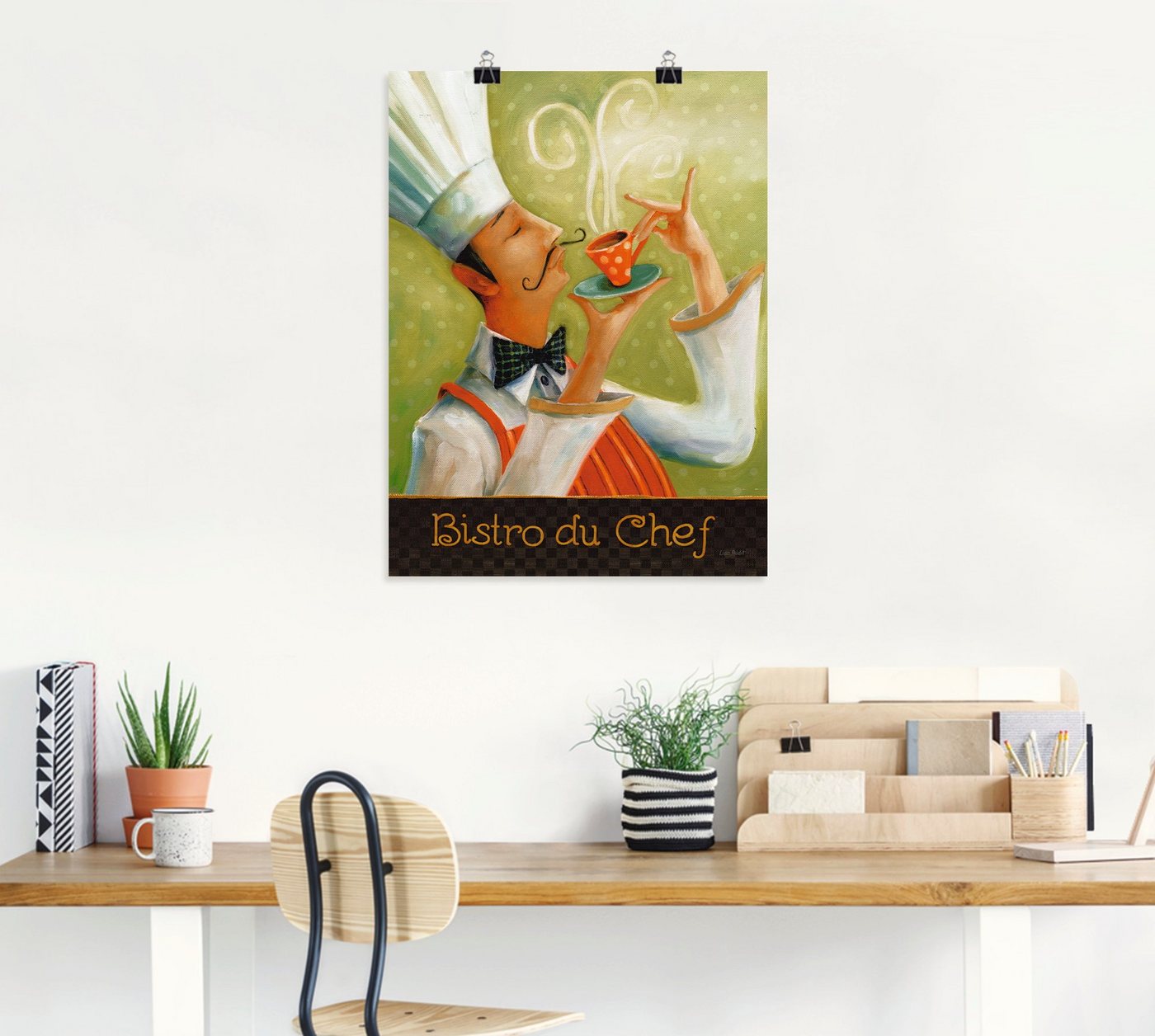 Artland Wandbild »Cafe Moustache I«, Getränke (1 Stück), in vielen Größen & Produktarten -Leinwandbild, Poster, Wandaufkleber / Wandtattoo auch für Badezimmer geeignet-HomeTrends