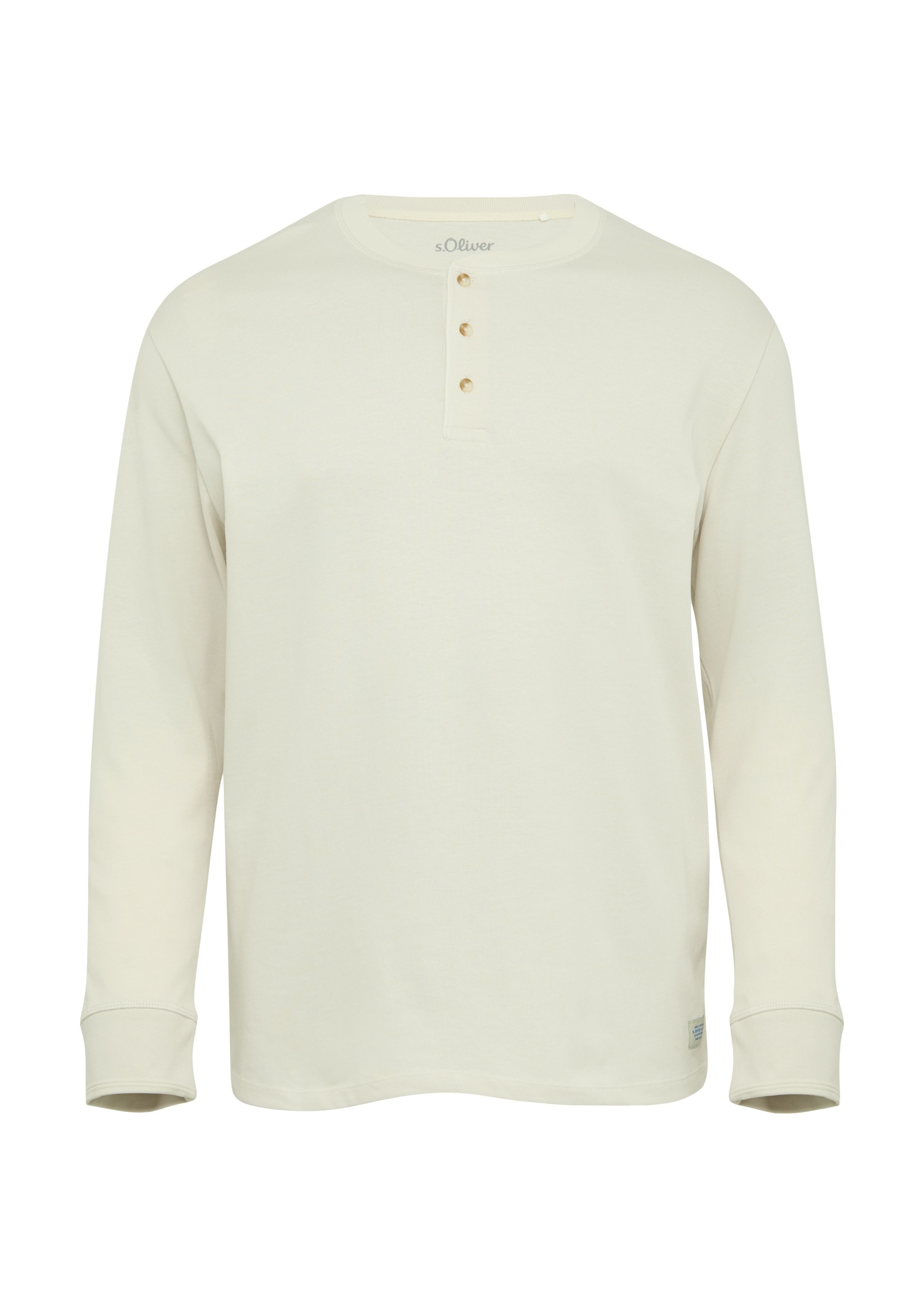 s.Oliver Langarmshirt Langarmshirt mit Henleyausschnitt und günstig online kaufen