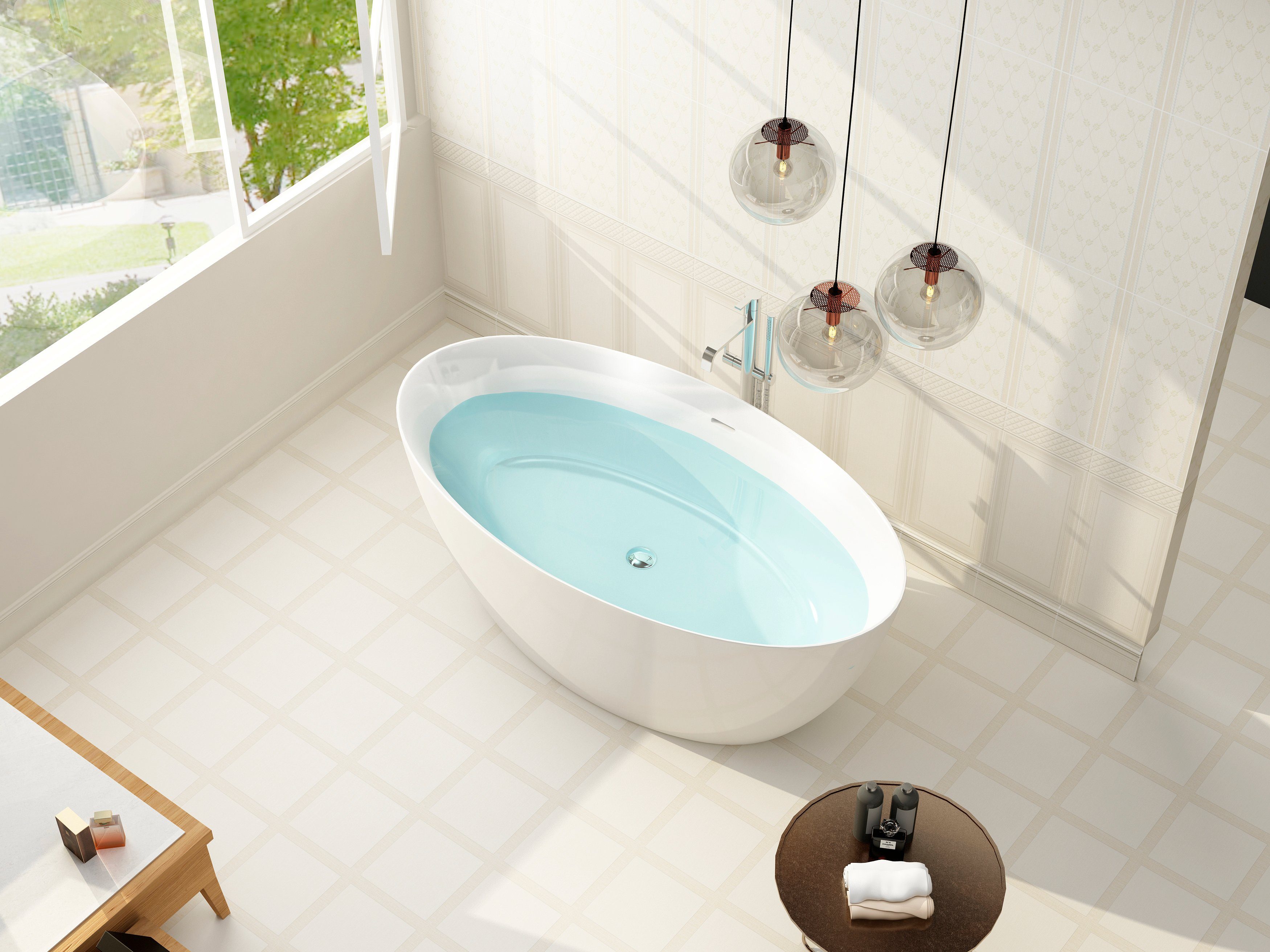 Sanotechnik Badewanne Miami, (4-tlg), B/T/H 170 / 82 / 58,5 cm