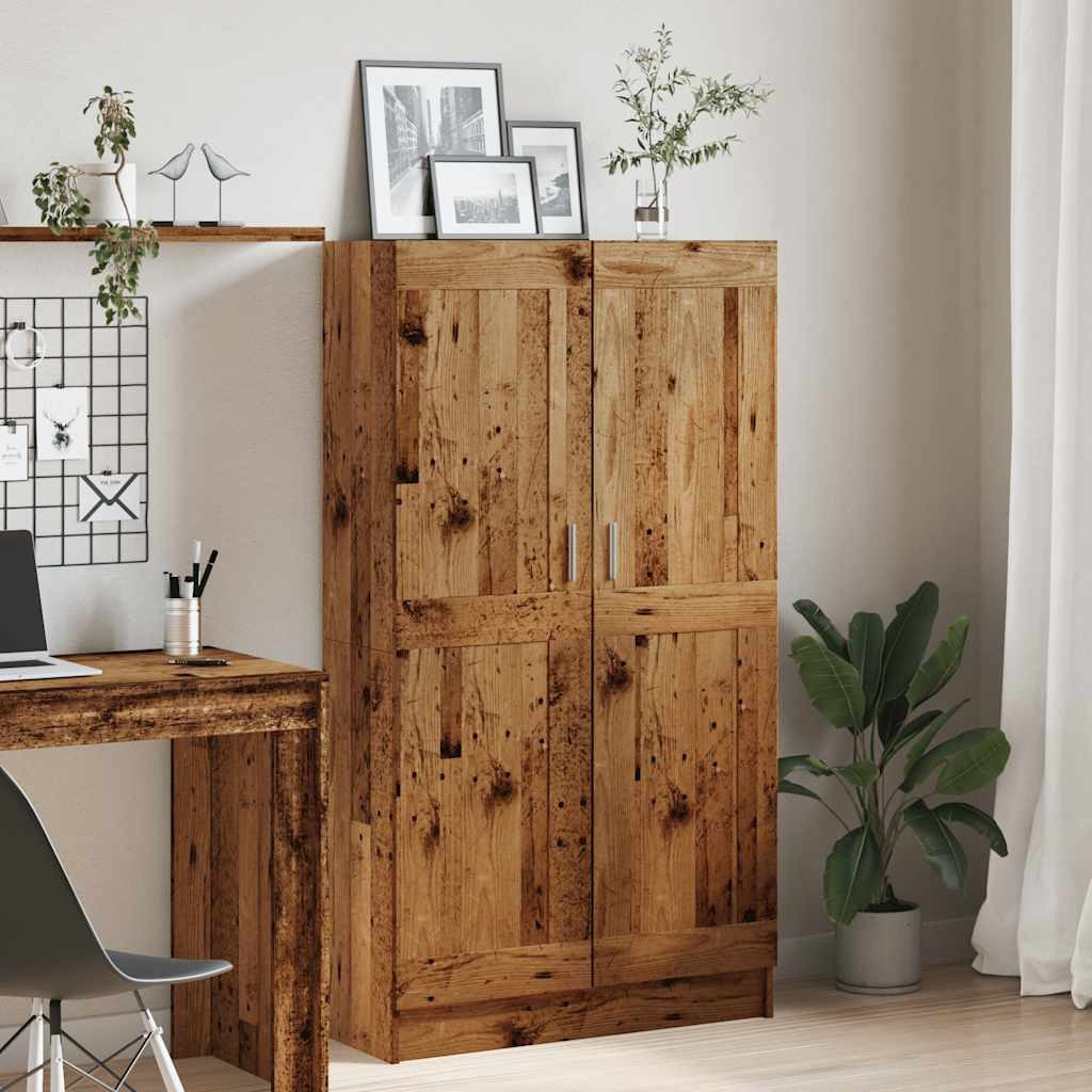 vidaXL Bücherregal Bücherschrank Altholz-Optik 82,5x30,5x150 cm Holzwerkstoff, 1-tlg.