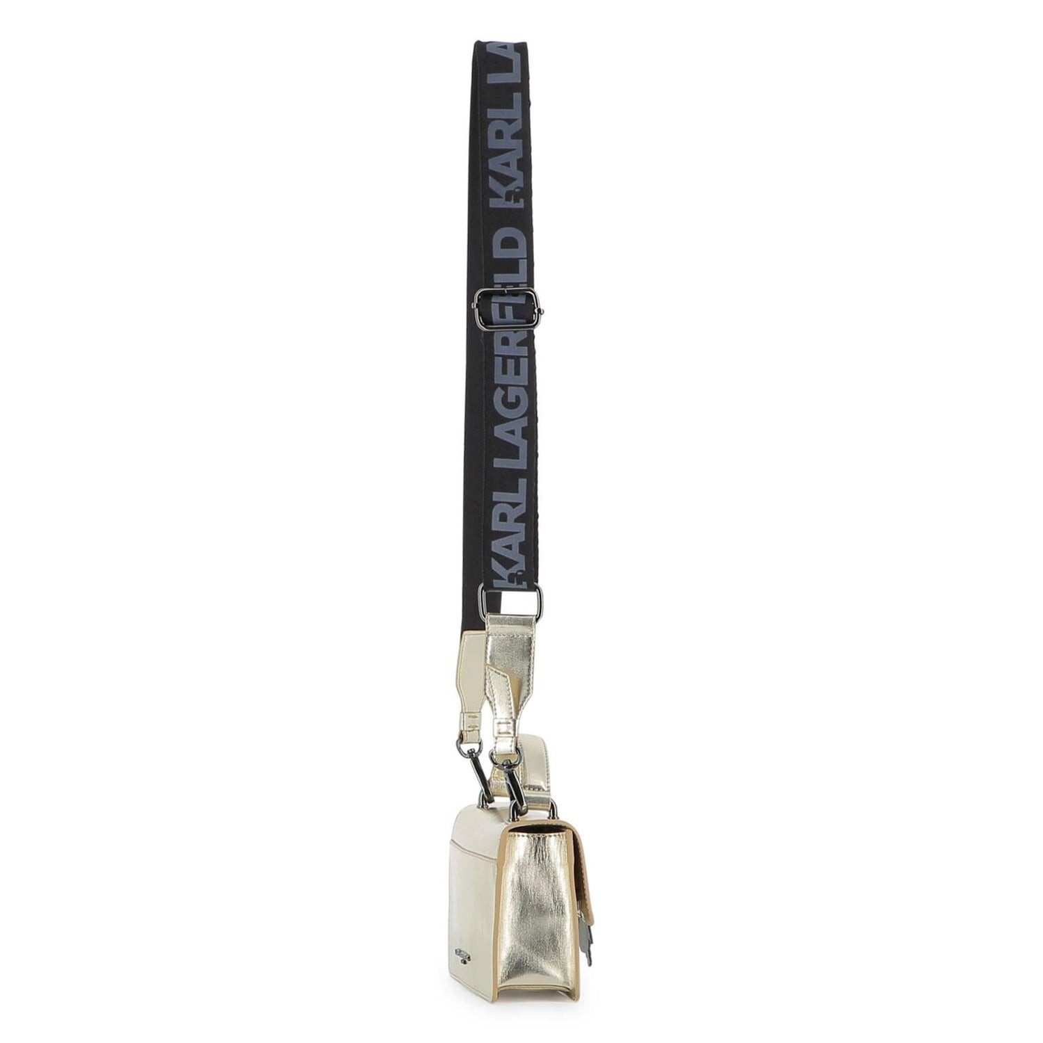 KARL LAGERFELD Umhängetasche KARL LAGERFELD KIDS Handtasche goldgelb – Cat-Patch
