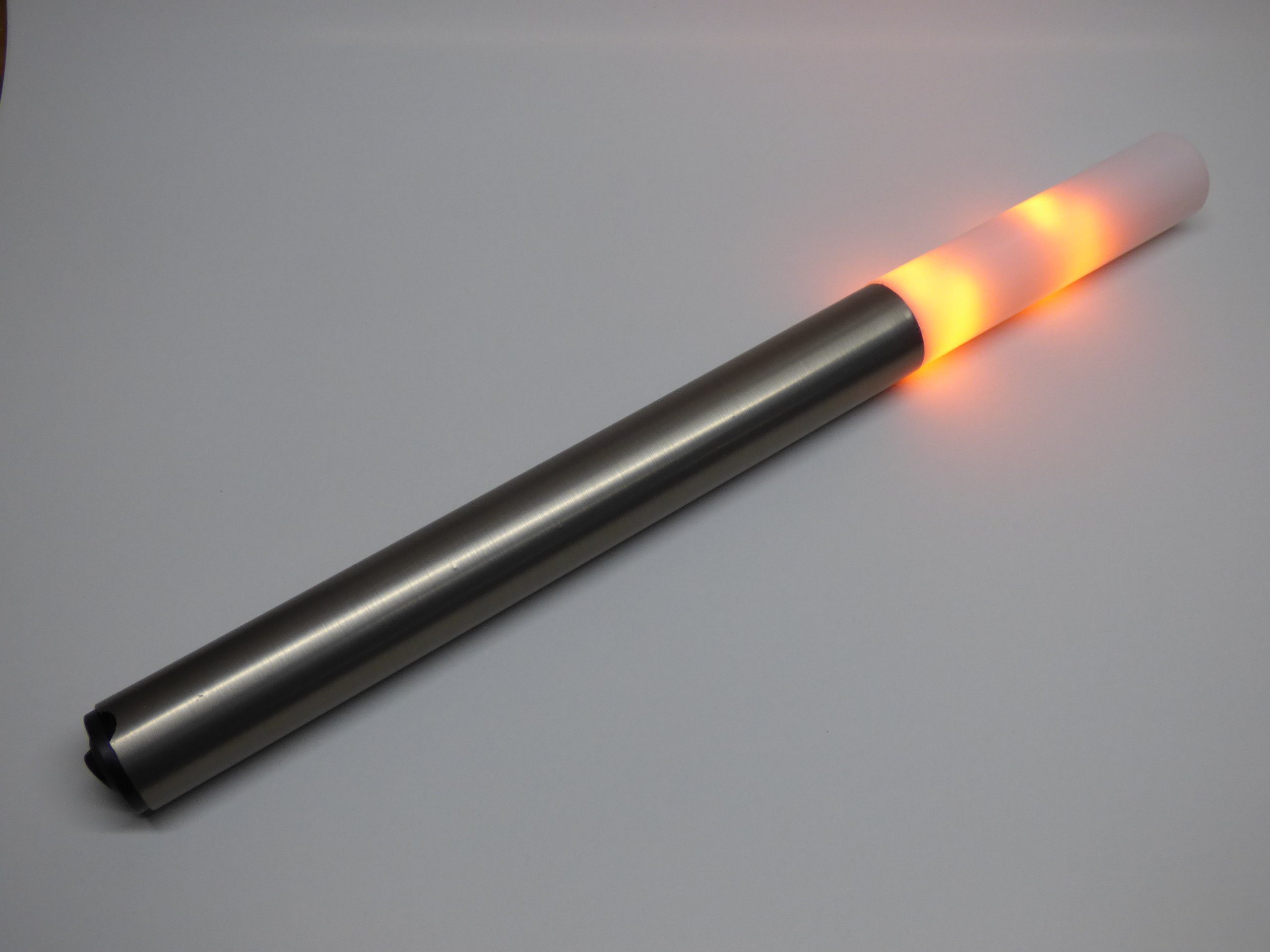 XENON LED Dekolicht 9237 LED Fackel Flamme Amber Ein/Aus 660 mm Eisen gebürstet, LED Pad, Xenon