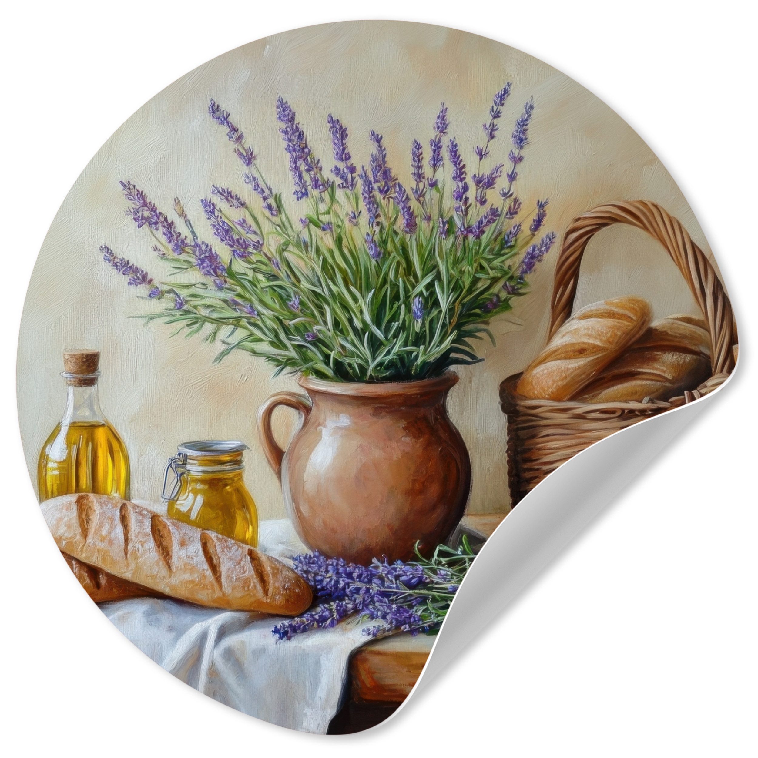 MuchoWow Wandsticker Lavendel - Brot - günstig online kaufen