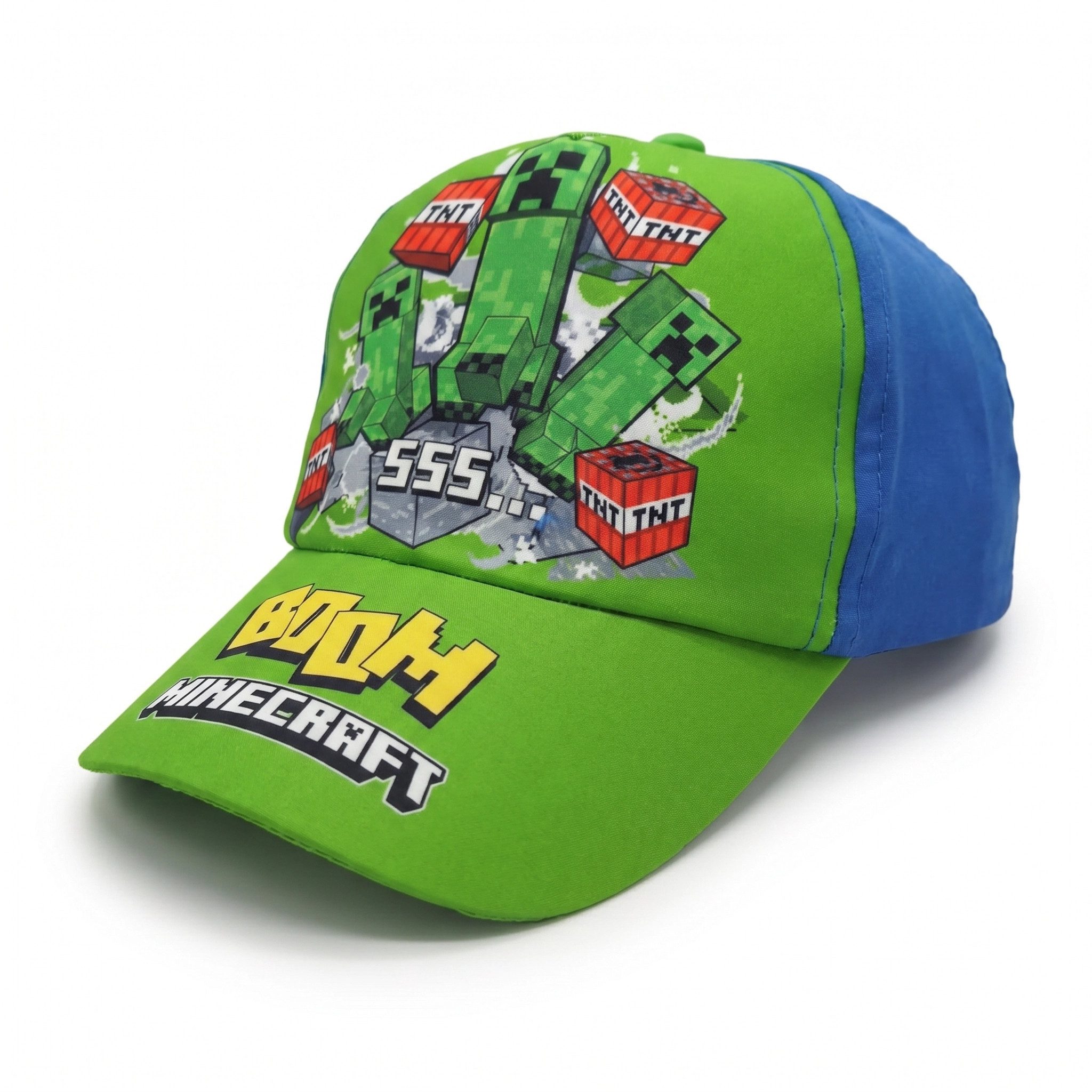 Minecraft Baseball Cap Minecraft Creeper Jungen Basecap Baseball Kappe Mütze Gr. 54 bis 56 (1-St)