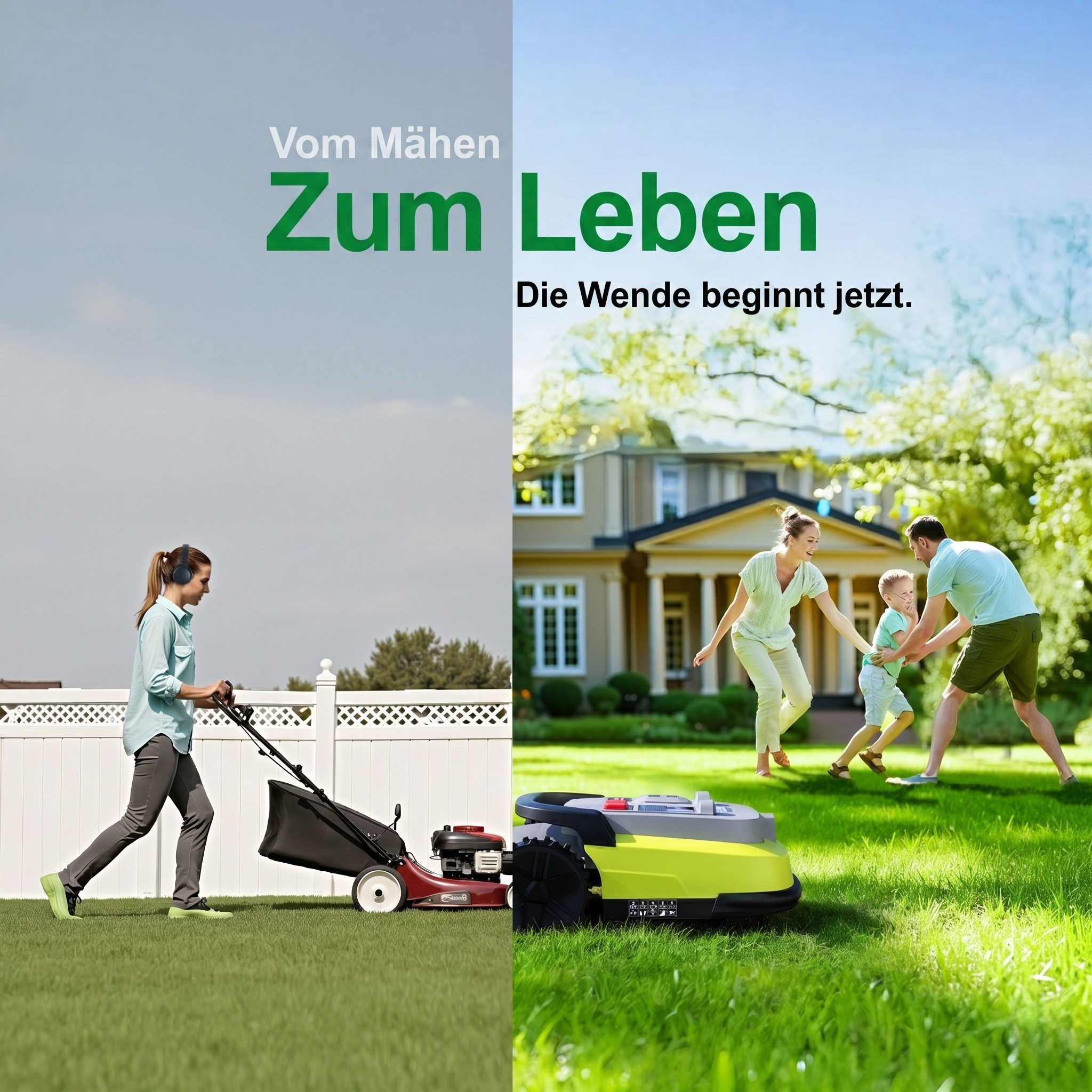Blossom Rasenmähroboter Mähroboter ohne Begrenzungskabel, Rasenmäher Roboter, RTK & KI Vision, bis 1000 m² Rasenfläche, (automatischer Rasenmäher), 55 % Steigung/App-Steuerung/23 cm Schnittbreite/LoRa 210 m/52 dB
