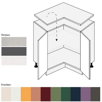 Feldmann-Wohnen Unterschrank Tivoli (Tivoli, 1-St) 84cm Front-, Korpusfarbe und Ausstattung wählbar 2-türig