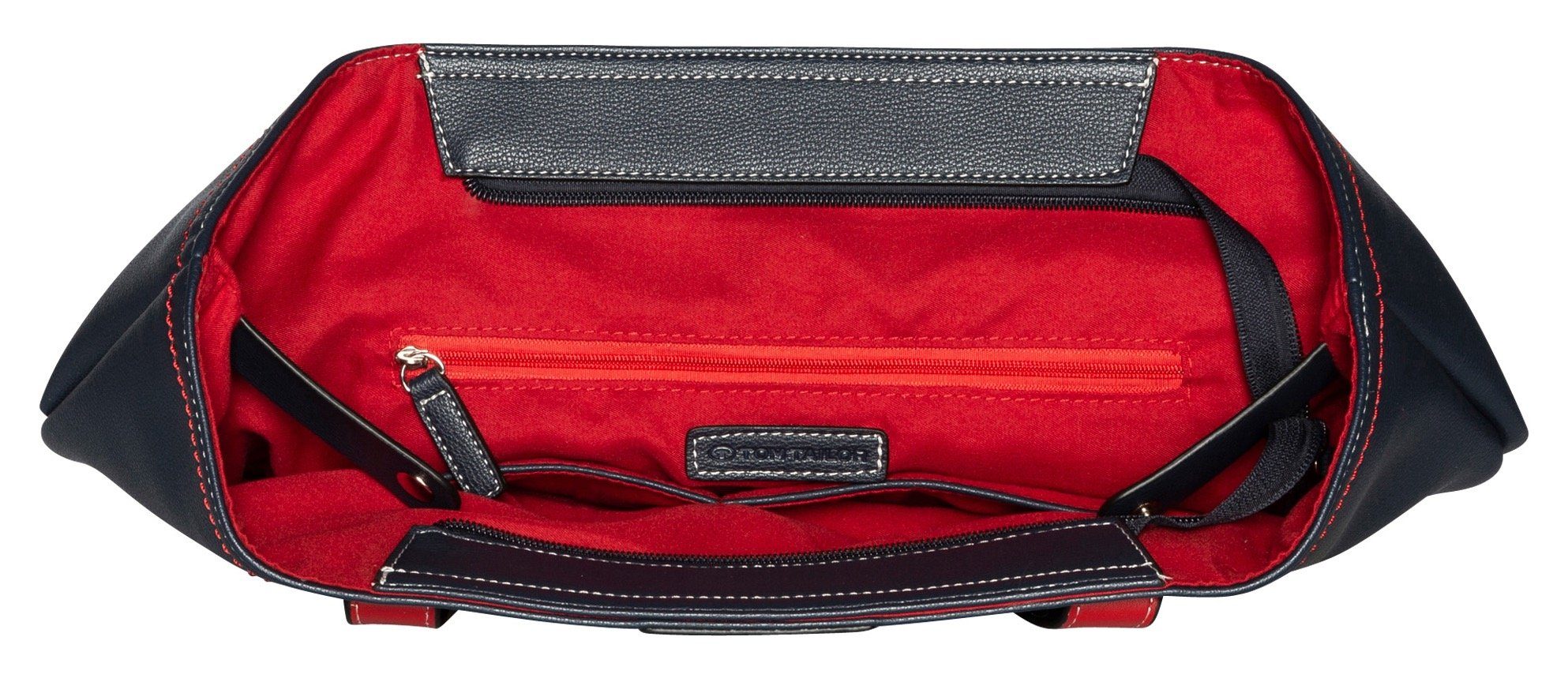 TOM TAILOR Shopper Miri Mare, maritimer Stil mit Kontrastnähten und durchdachten Farbakzenten