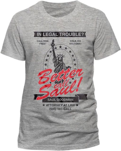 Breaking Bad Print-Shirt Better cal Saul ! Breaking Bad T-Shirt Hellgrau M günstig online kaufen