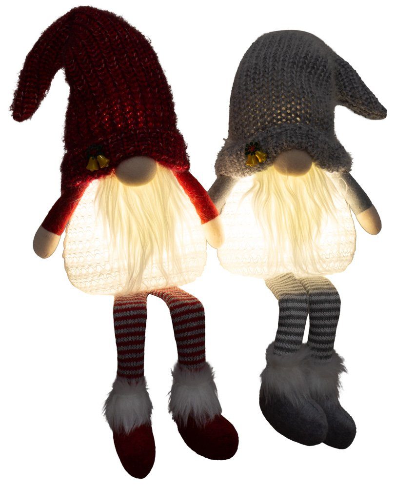 Christmas Paradise Weihnachtsfigur sitzender Wichtel 30cm (70cm) mit Beleuc günstig online kaufen