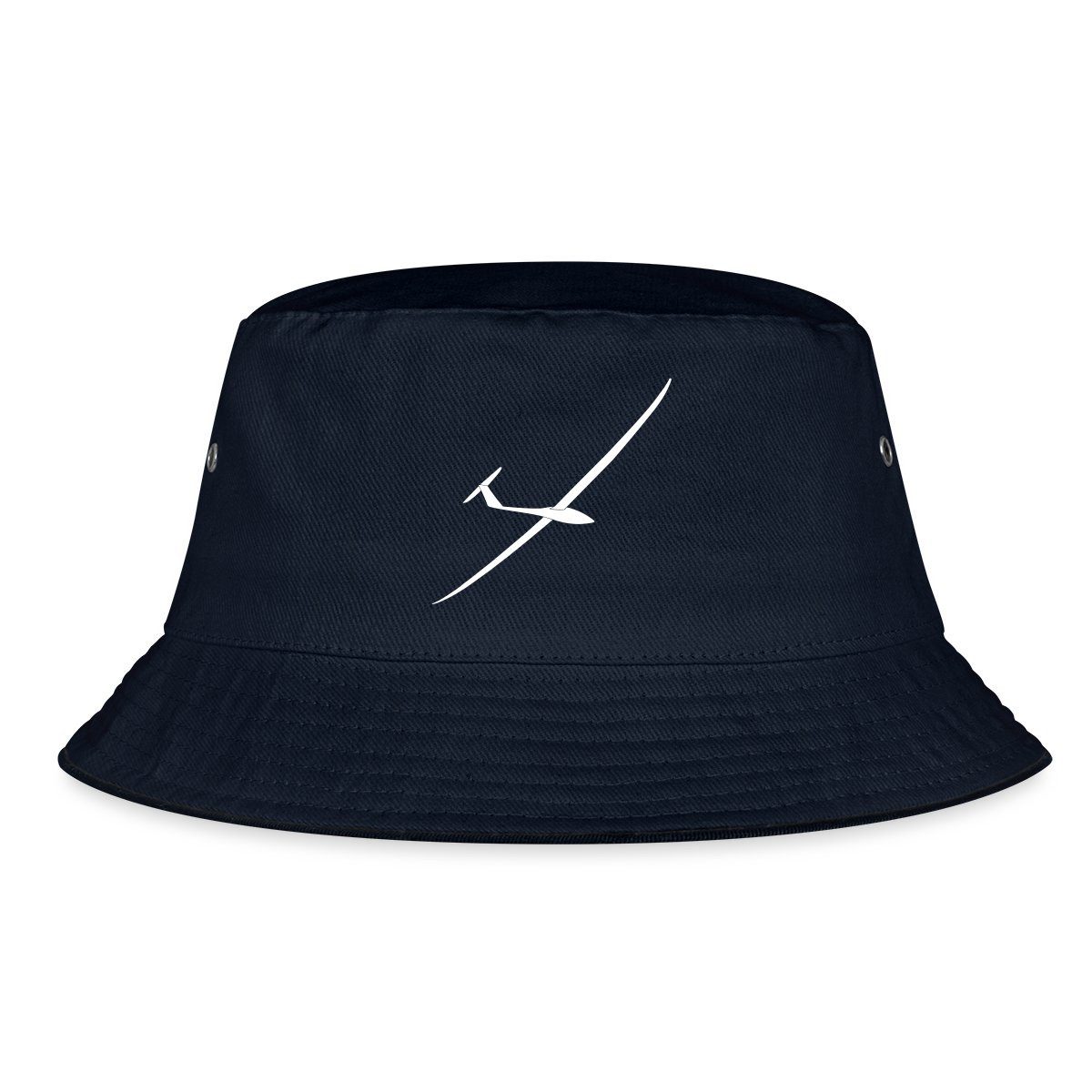 Spreadshirt Sonnenhut Segelflugzeug JS1 Sport Fliegen Pilot Fischerhut (1-St)