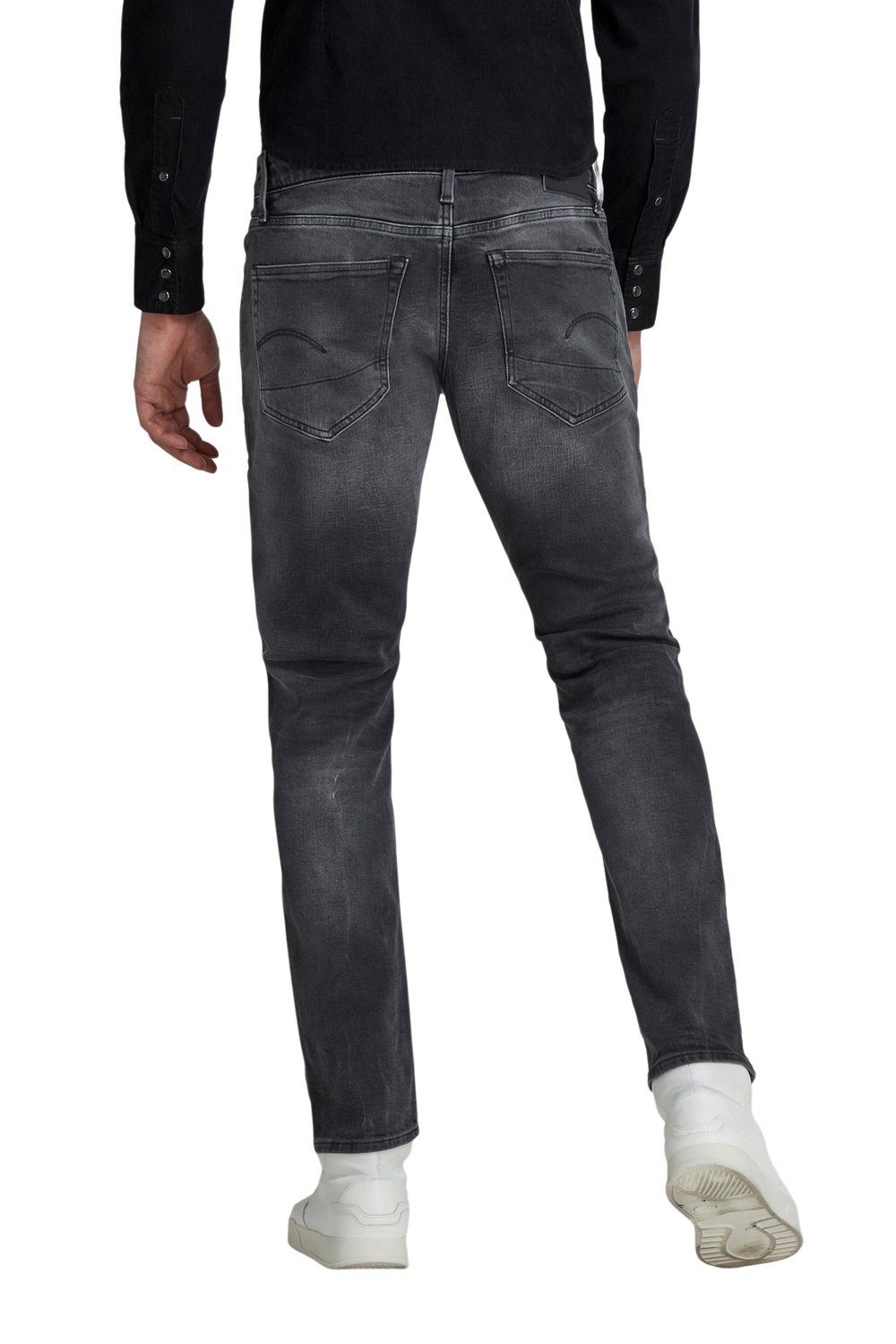 G-Star Herren Jeans 3301 Slim Fit - Grau - Antic Charcoal günstig online kaufen
