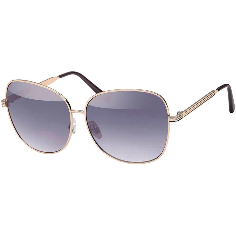 BEZLIT Eyewear Pilotenbrille Herren Piloten Sonnenbrille mit Metallrahmen (1-St) mit schwarzen Linsen Schwarz Gold