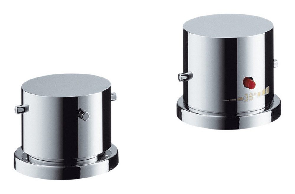 hansgrohe Wannenthermostat Axor Starck 2-Loch Wannenrandarmatur mit Thermostat - Chrom