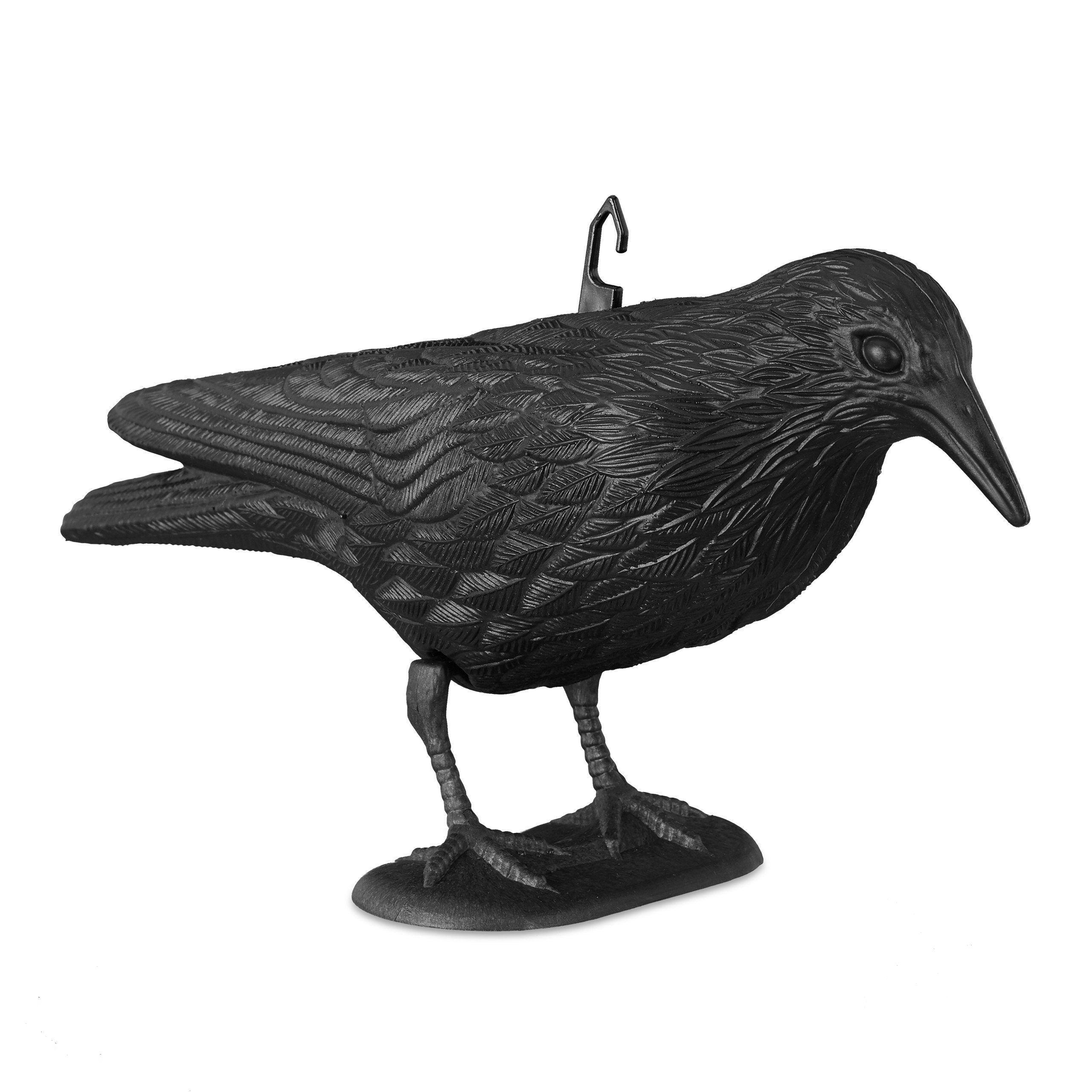 relaxdays Gartenfigur Taubenschreck Krähe sitzend günstig online kaufen