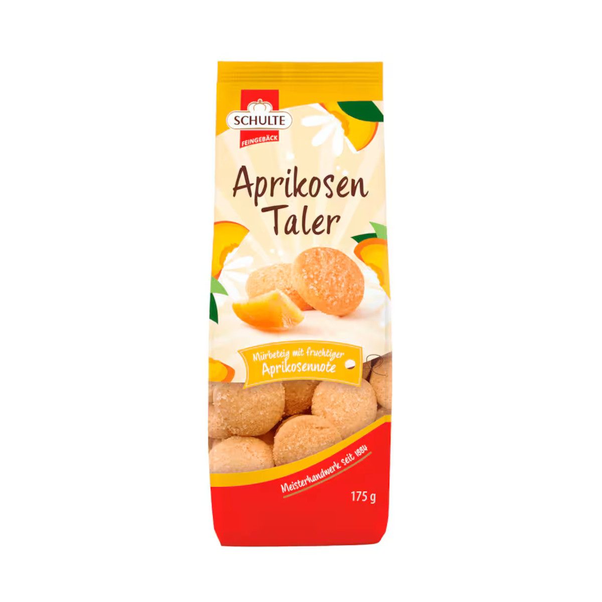 Schulte Kekse, Schulte Aprikosentaler Packung Mürbegebäck mit Aprikose Packung 175g