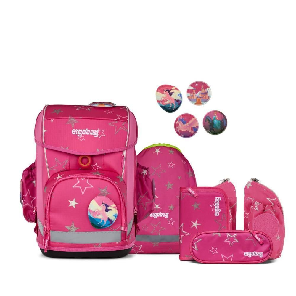 ergobag Schulranzen Cubo Light (5tlg., inkl. Federmäppchen, Schlamperrolle, Sportbeutel und Kletties)