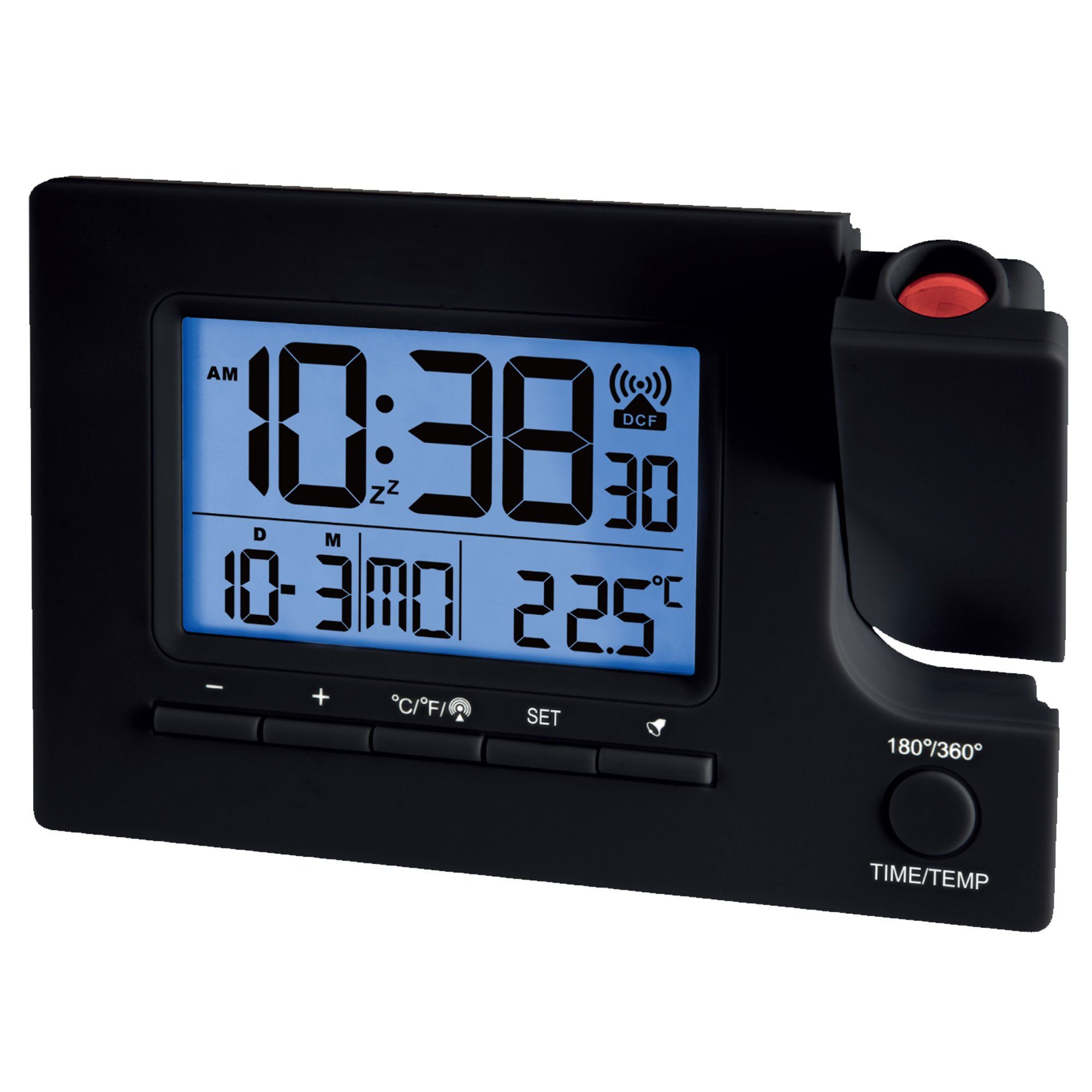 Miraval Funkwecker Funk-Projektionswecker Funkwecker Temperatur Funk-Projek günstig online kaufen