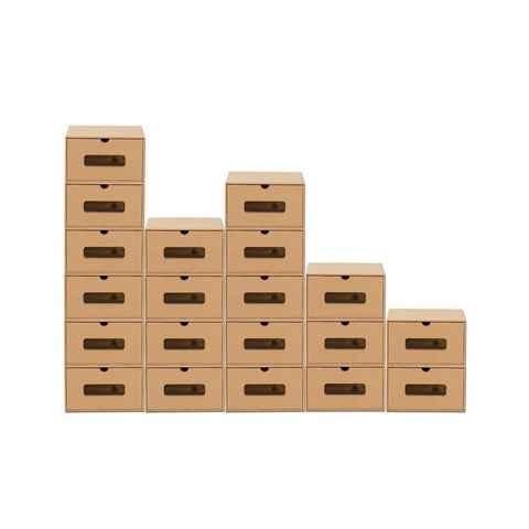 BigDean Schuhbox 20 Boxen mit Sichtfenster & Schublade Schuhe Spielzeug Werkzeug etc. (20 St)