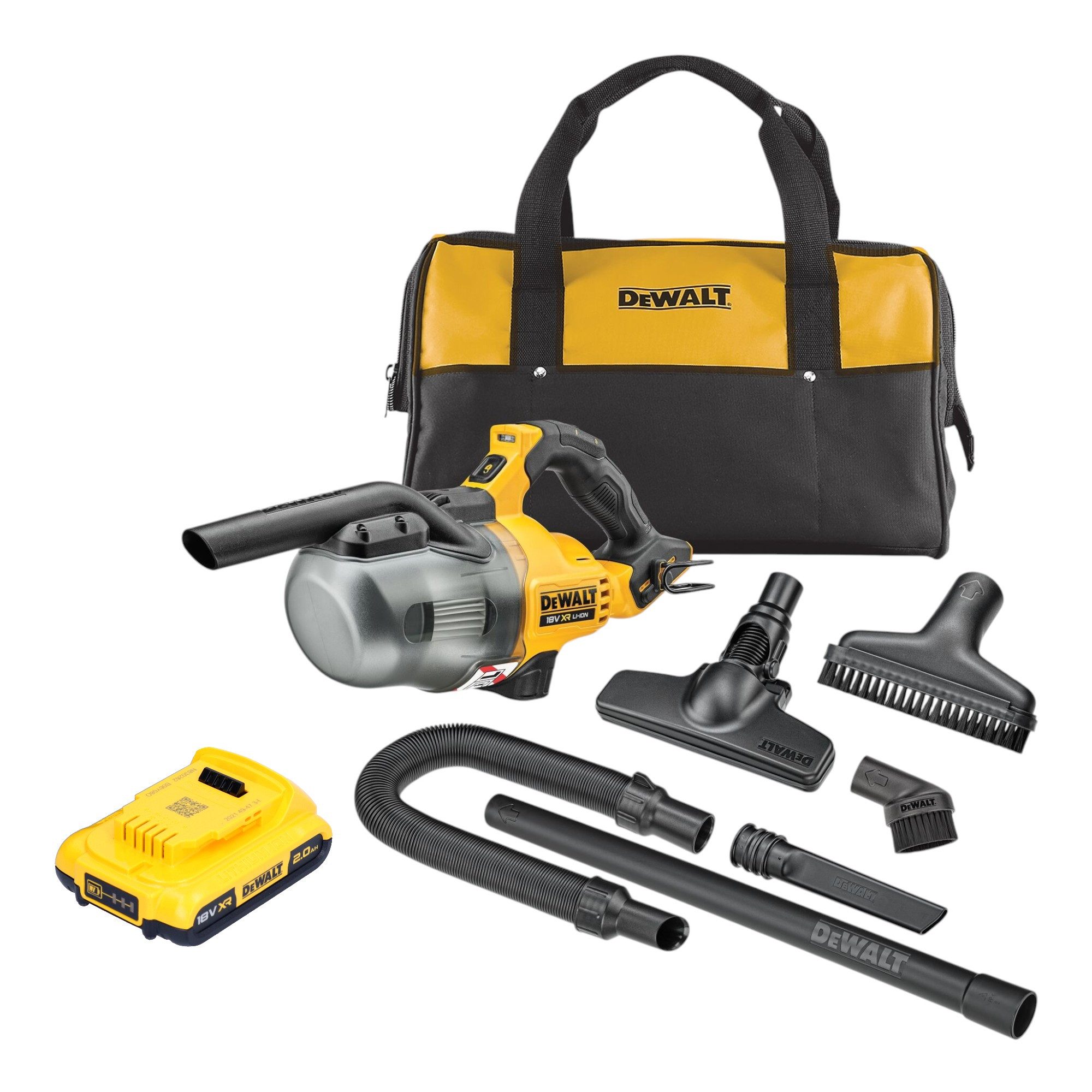 DeWalt Akku-Handstaubsauger DCV 501 LN 18 V 0,7 l Staubklasse L + 1x Akku 2,0 Ah - ohne Ladegerät
