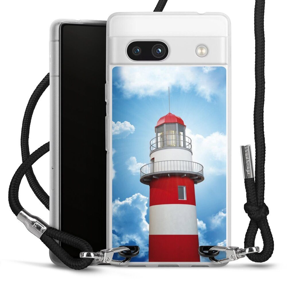 DeinDesign Handyhülle Leuchtturm Wolke Himmel Leuchtturm, Google Pixel 7a Handykette Hülle mit Band Case zum Umhängen