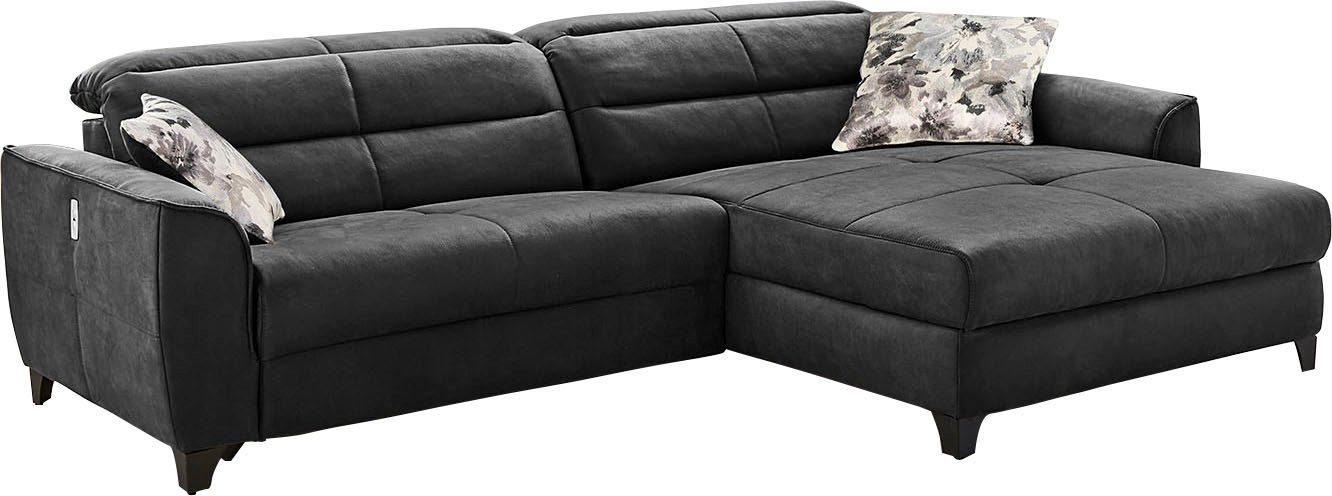 Jockenhöfer Gruppe Ecksofa Double One, mit 2x 120cm breiten, elektromotorischen Relaxfunktionen