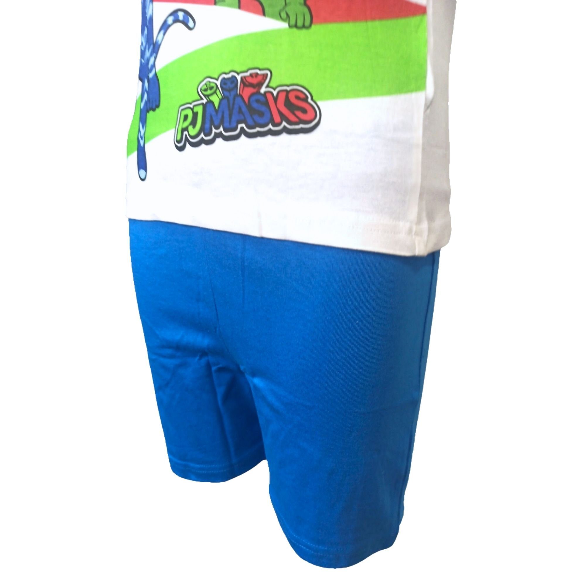 kurz cm Shorty tlg) (2 - Schlafanzug HERO 98-128 FRIENDS PJ Masks Blau Gr. Pyjama Baumwolle Jungen aus