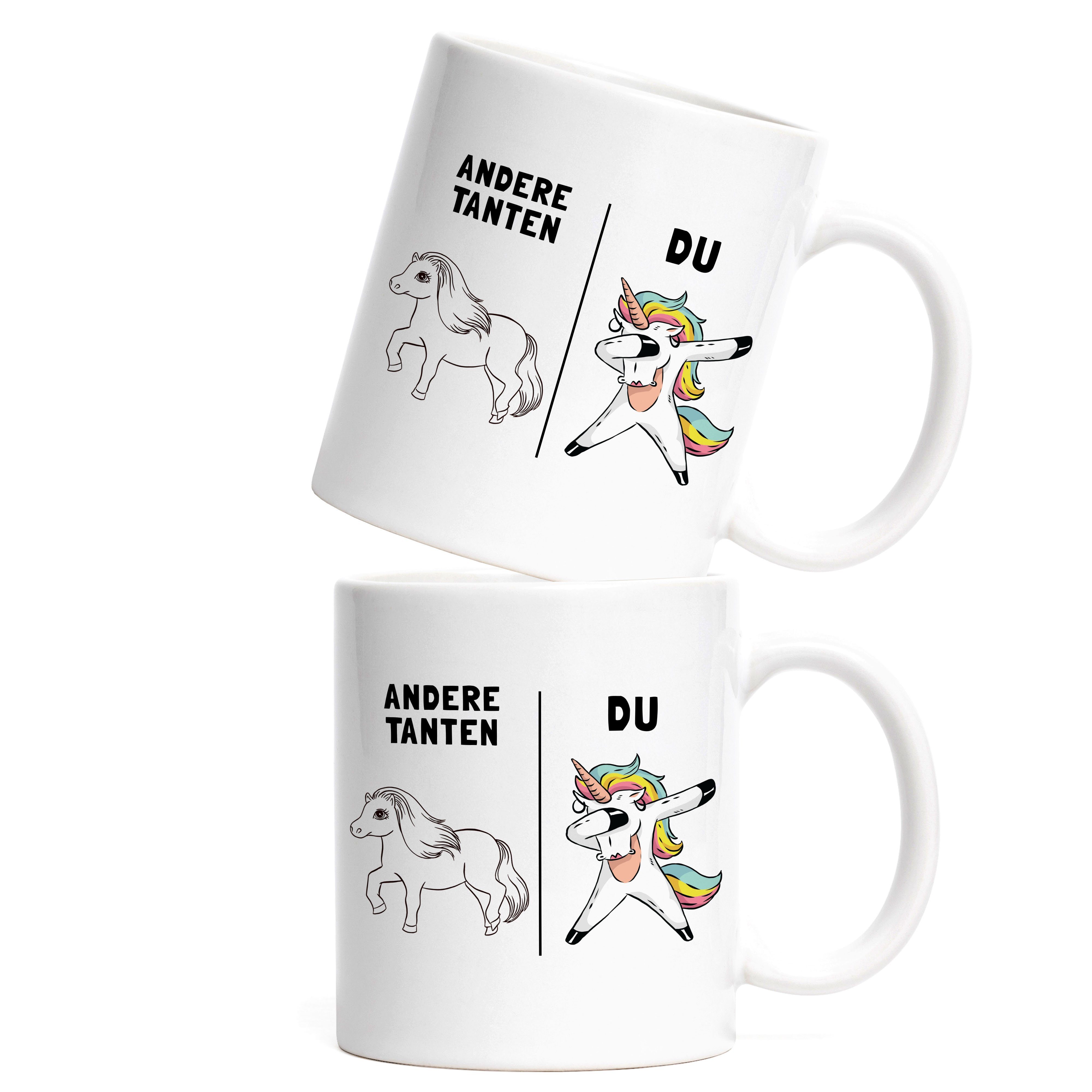 Einhorn Welt Hey!Print Lustig Geschenk von Neffe, der beste Weiß Andere Tasse für Tante Keramik Tasse Nichte Geburtstag Du Tanten Tasse Tante &