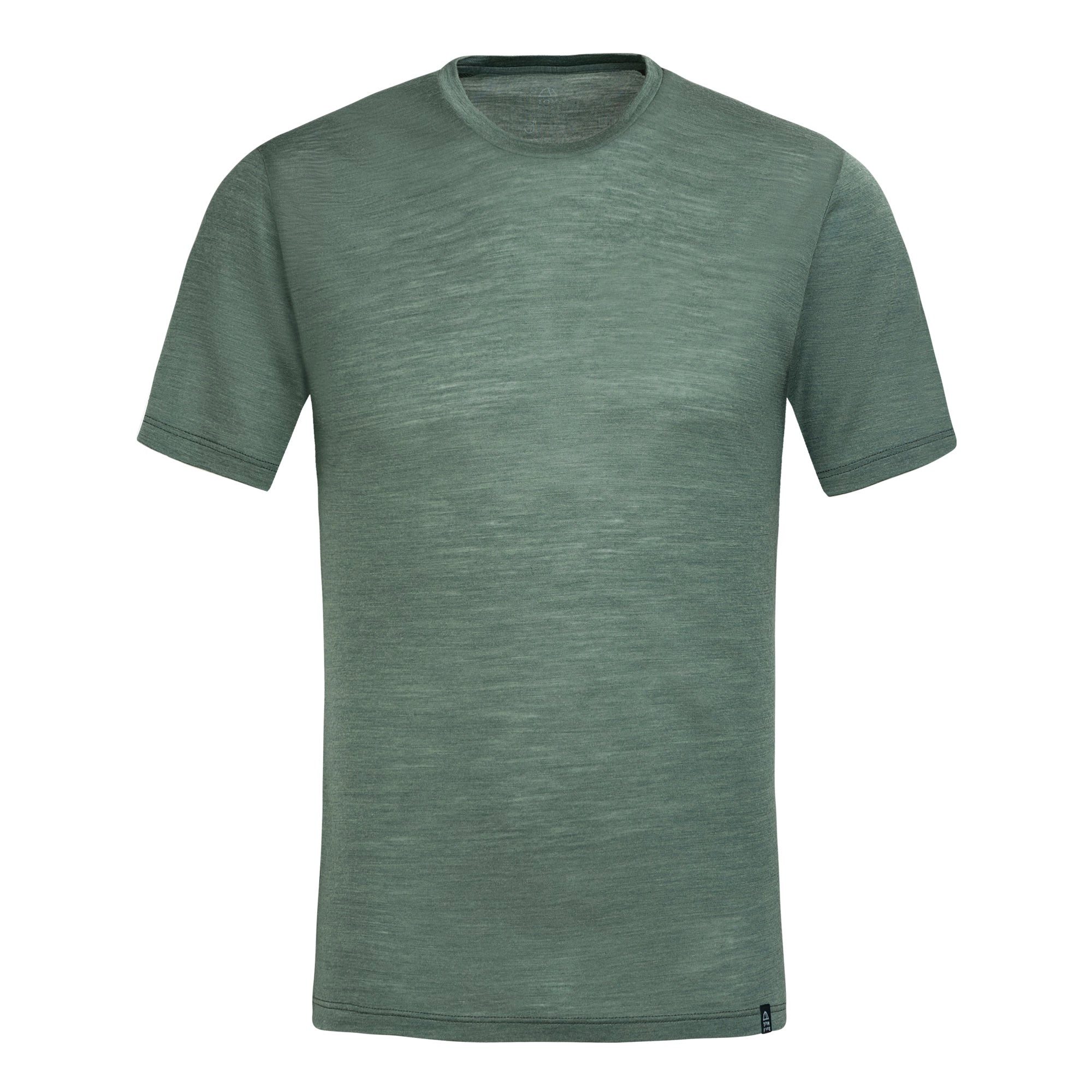 Tom Fyfe T-Shirt TOM FYFE Merino Lyocell 130 T-Shirt Slim Fit Herren Thyme Green / 3XL