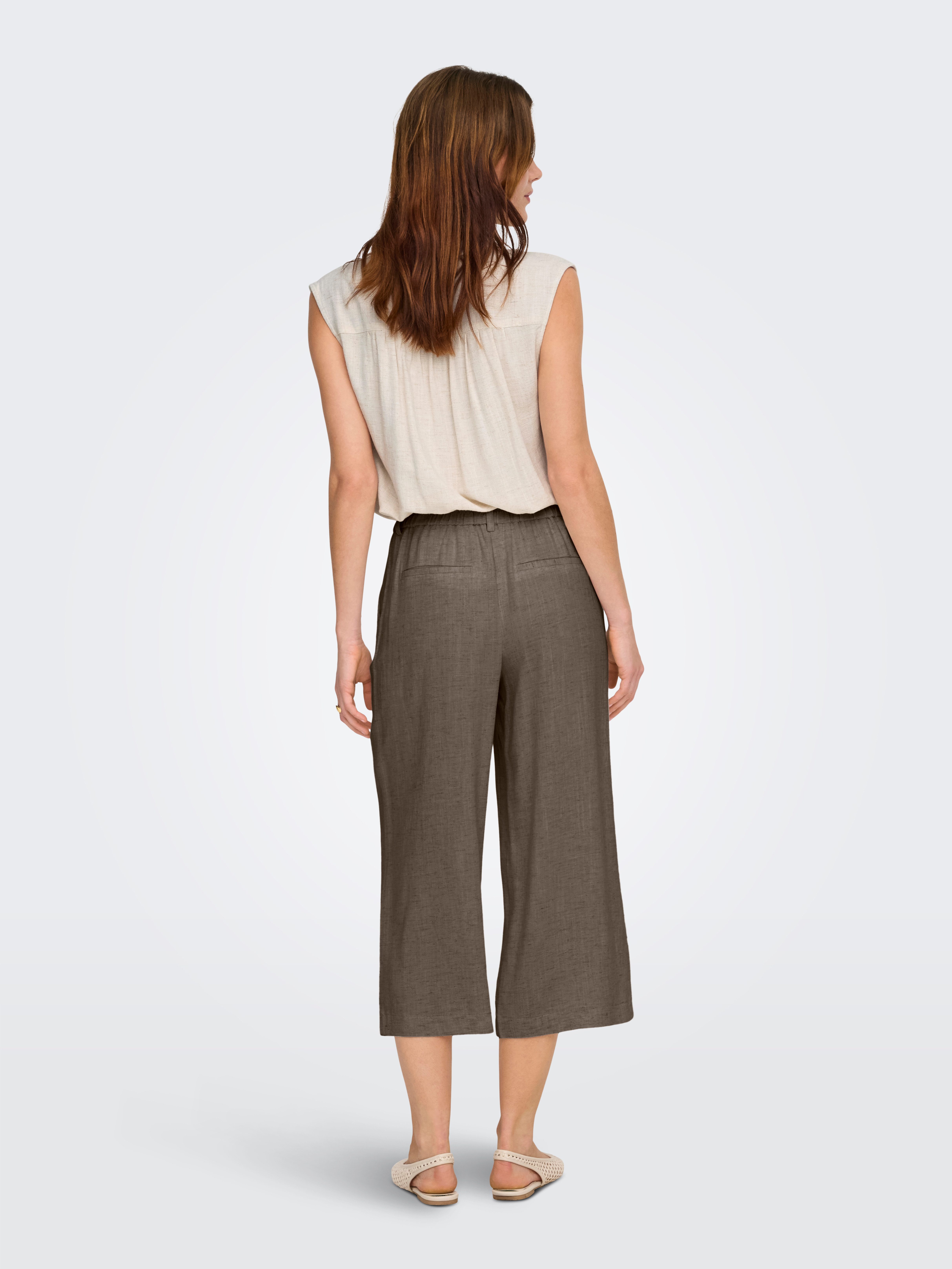 ONLY Culotte ONLSIESTA HW LIN BL CLEAN CULOT PNT NOOS mit Leinen günstig online kaufen
