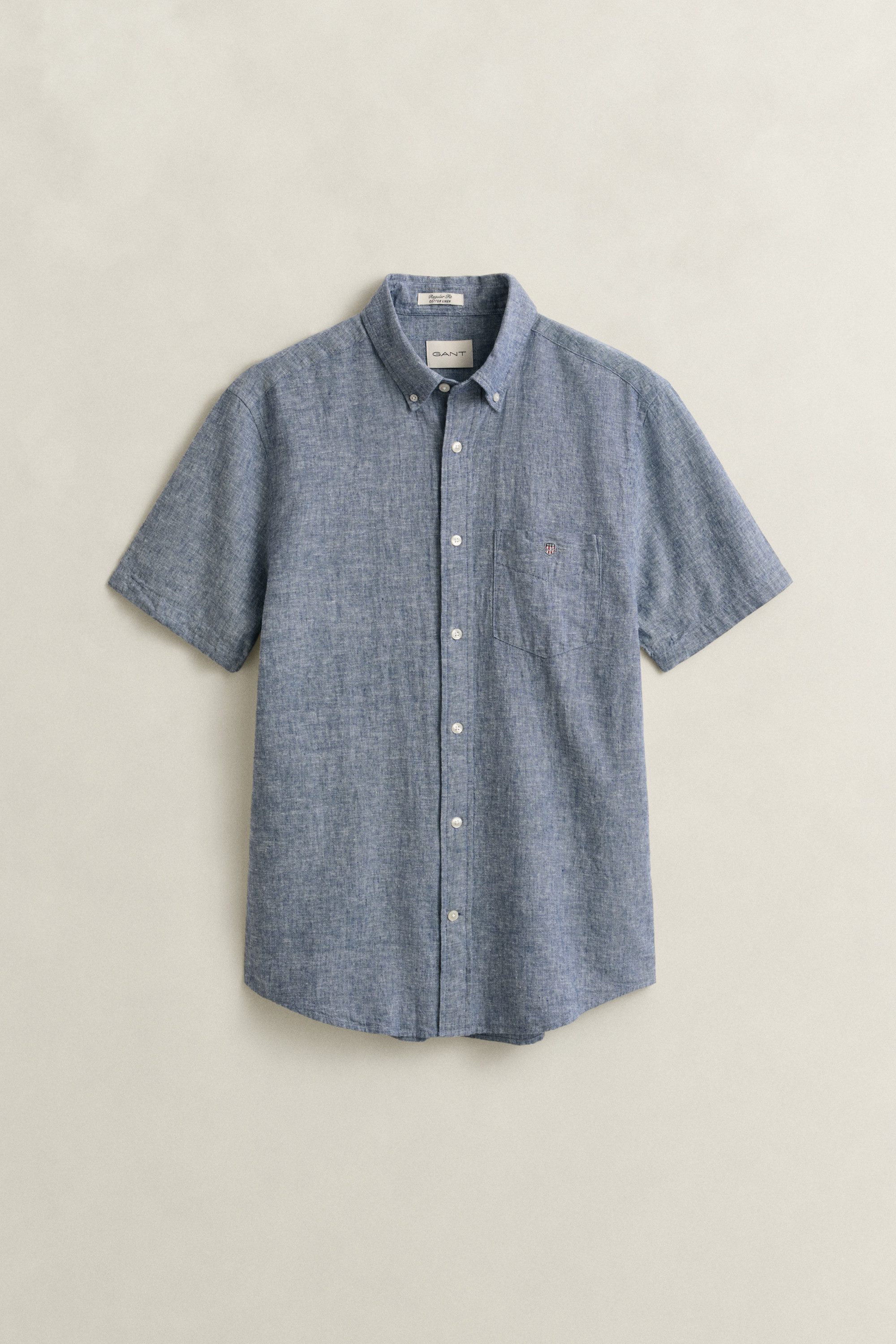 Gant Kurzarmhemd REG COTTON LINEN SS SHIRT – Bild 5 von 5