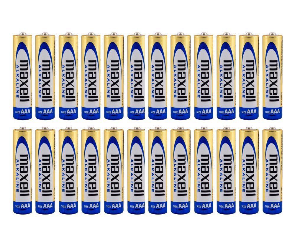 Maxell 24er Box Maxell Batterien AAA Micro LR03 Alkaline Batterie