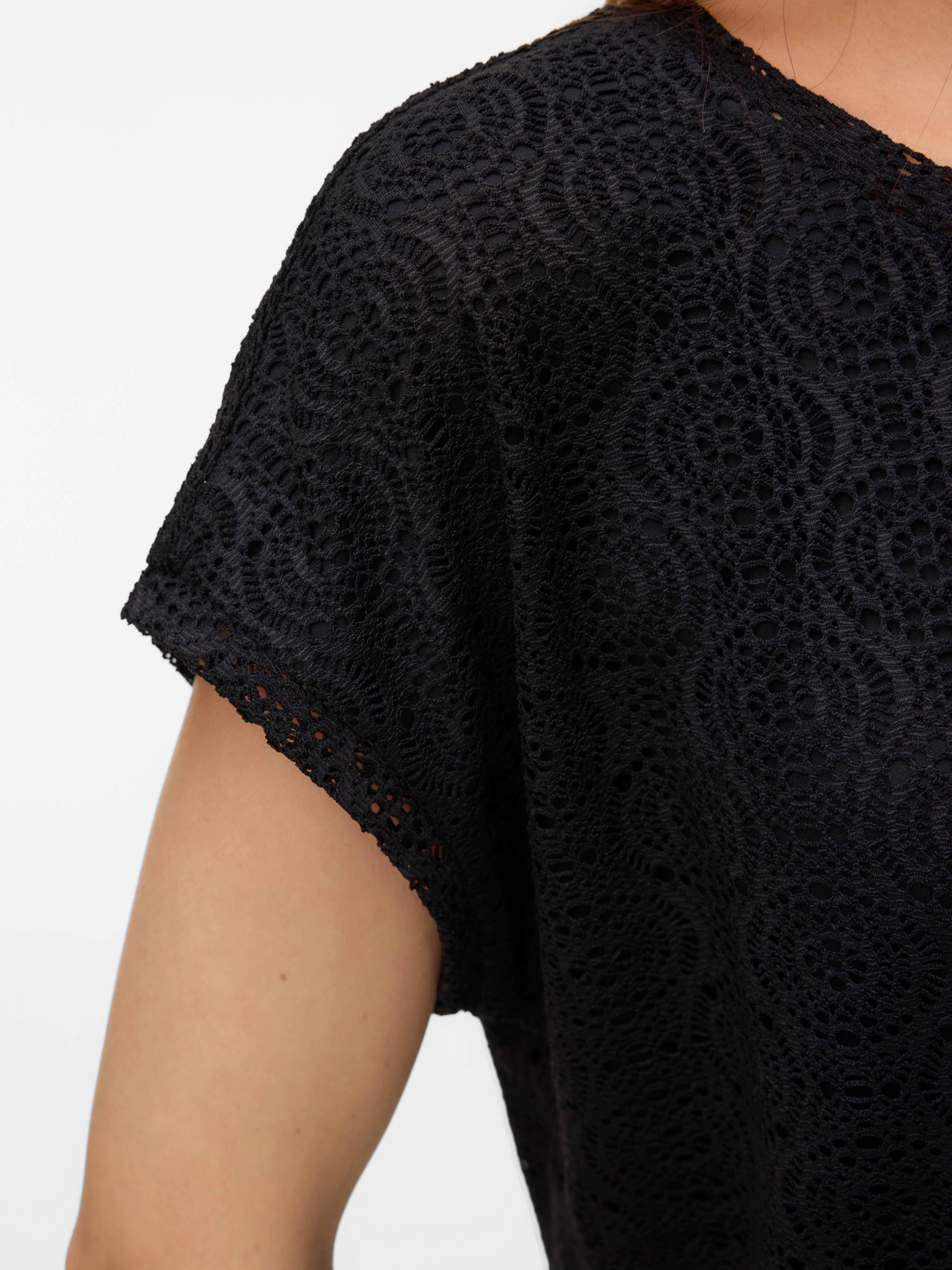 Vero Moda T-Shirt VMMAYA AVA SS TOP JRS VO Materialmix, regular fit – Bild 4 von 5